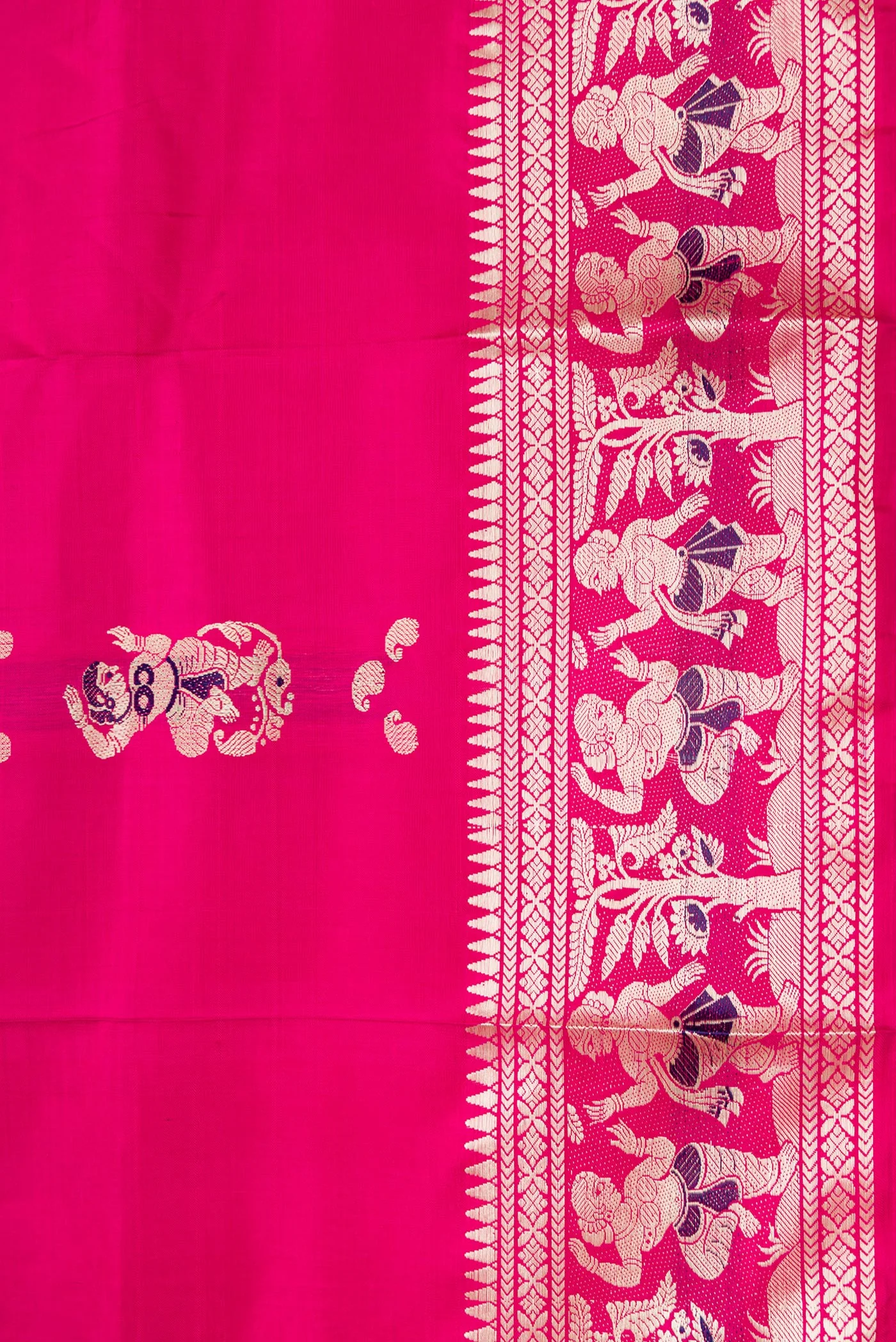 Pink Baluchari Silk Saree - Image 3