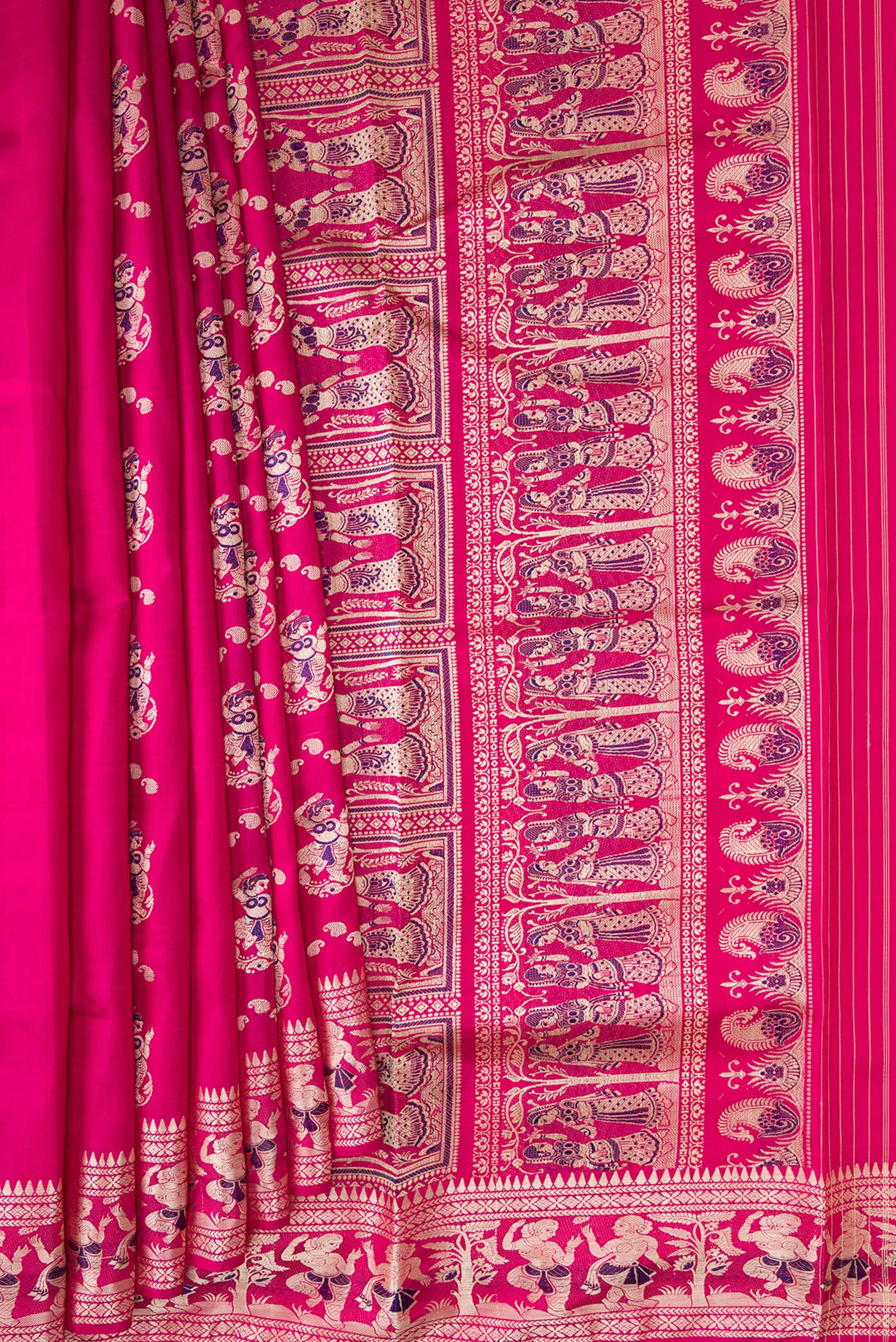 Pink Baluchari Silk Saree - Image 4