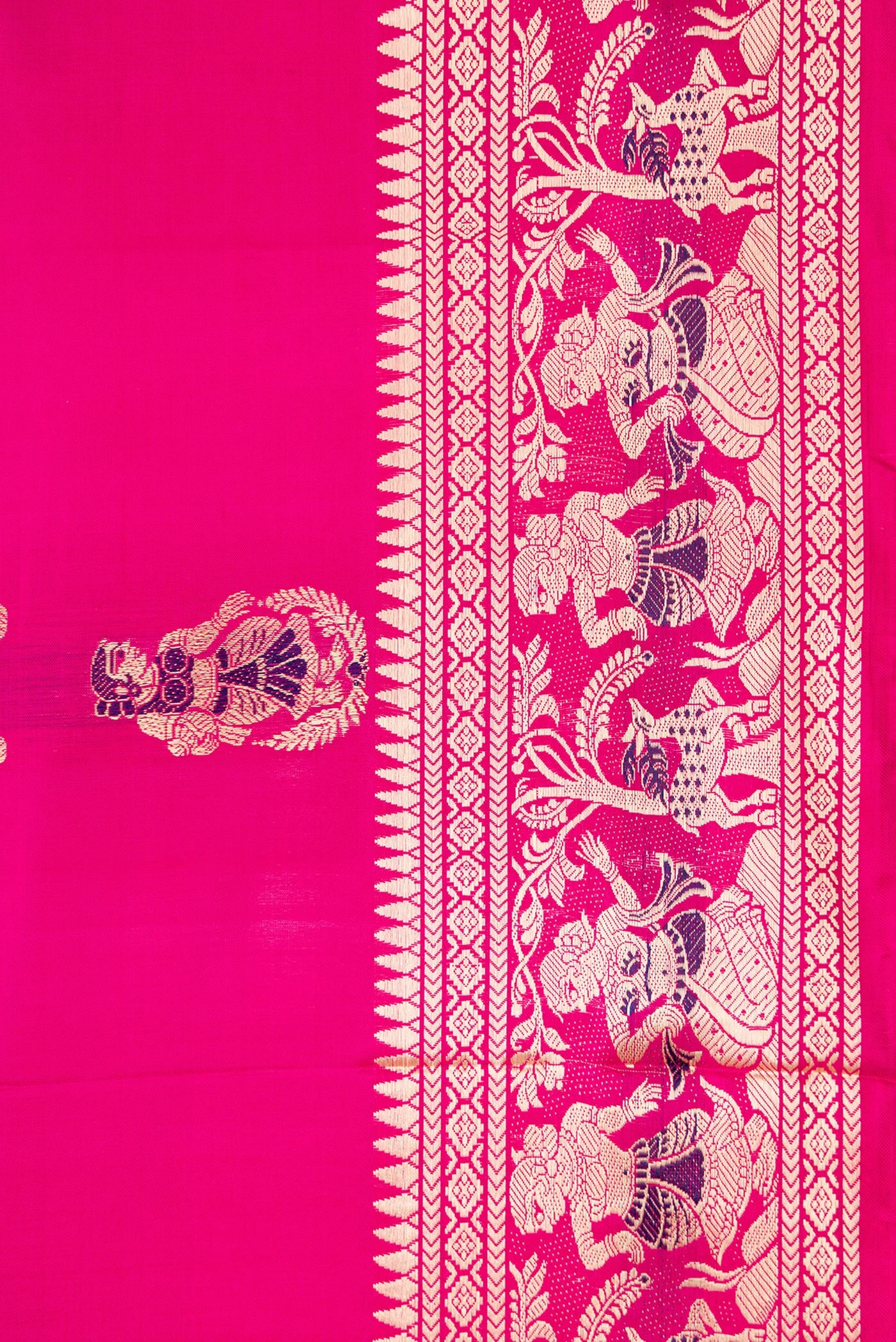 Pink Baluchari Silk Saree - Image 3