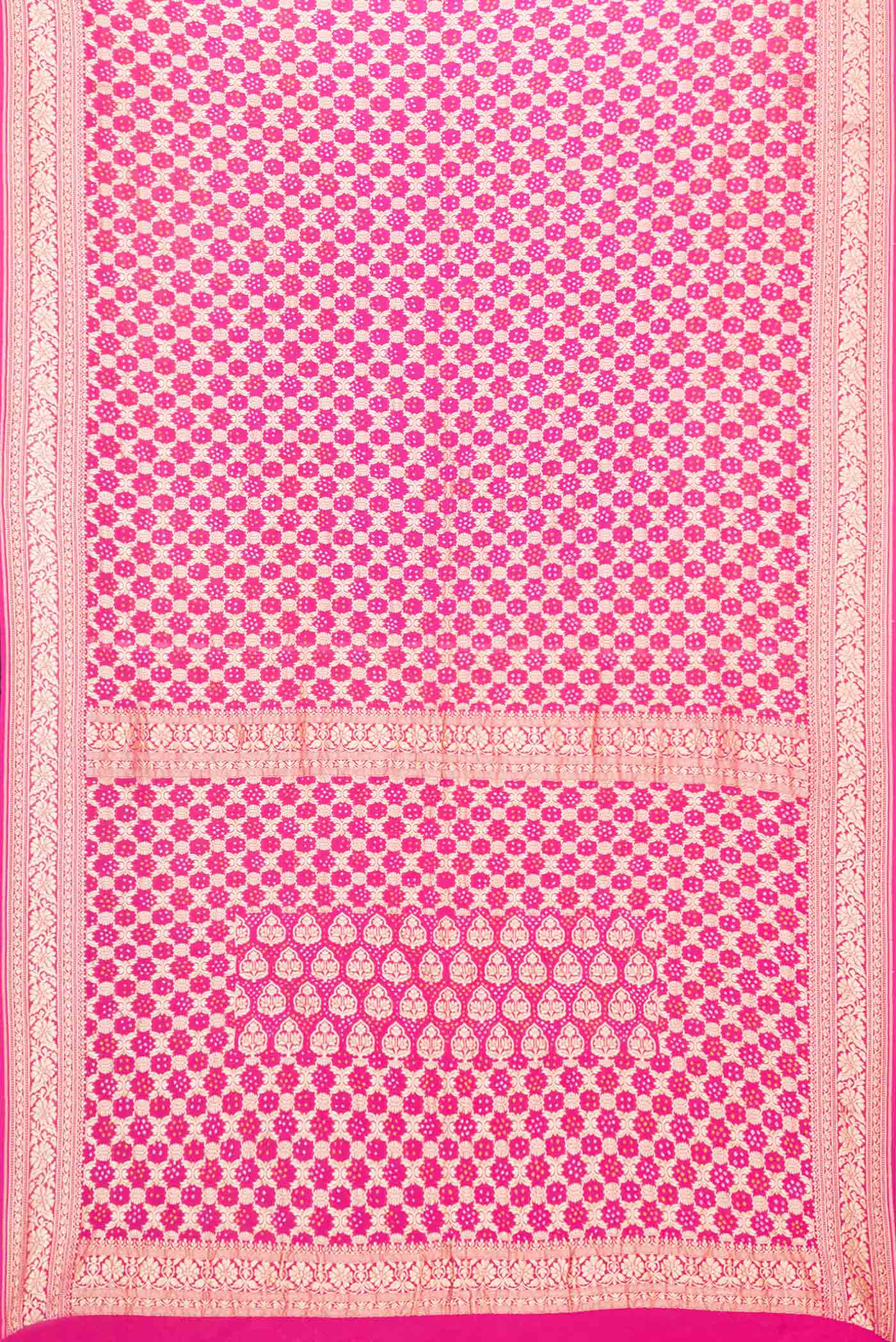 Pink Dual Tone Banarasi Georgette Saree - Image 6