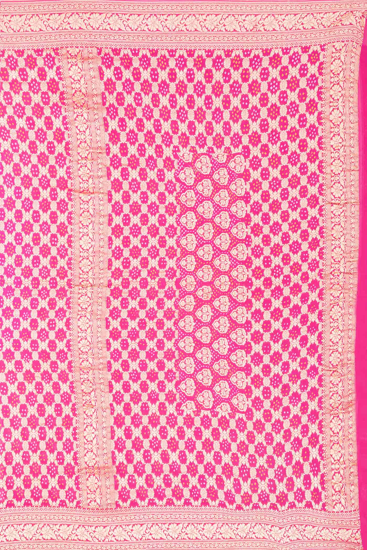 Pink Dual Tone Banarasi Georgette Saree - Image 7