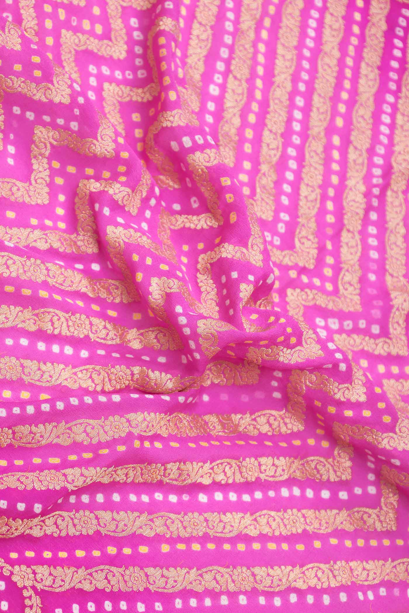 Pink Dual Tone Banarasi Georgette Saree - Image 2