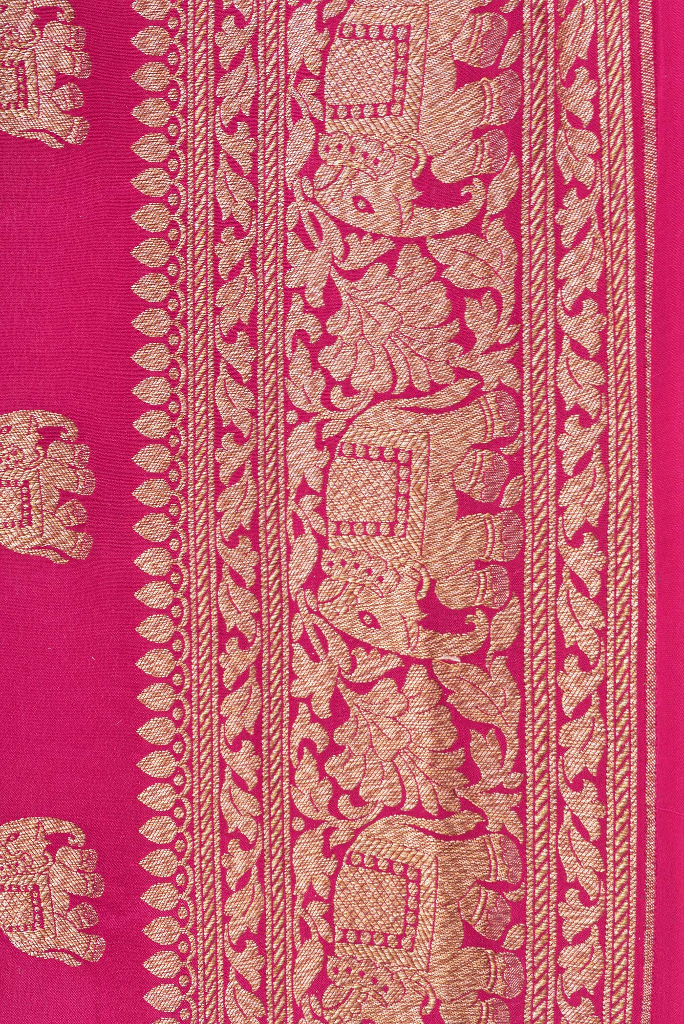 Pink Crepe Saree - Image 3