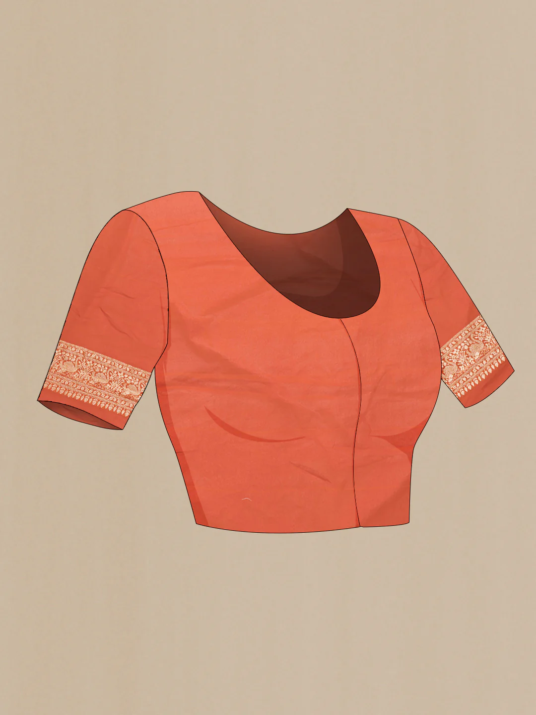 Pink Banarasi Georgette Saree - Image 4