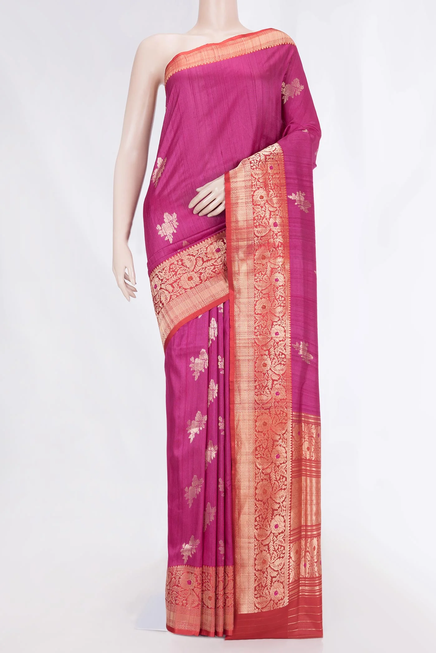 Pink Dual Tone Banarasi Silk Saree