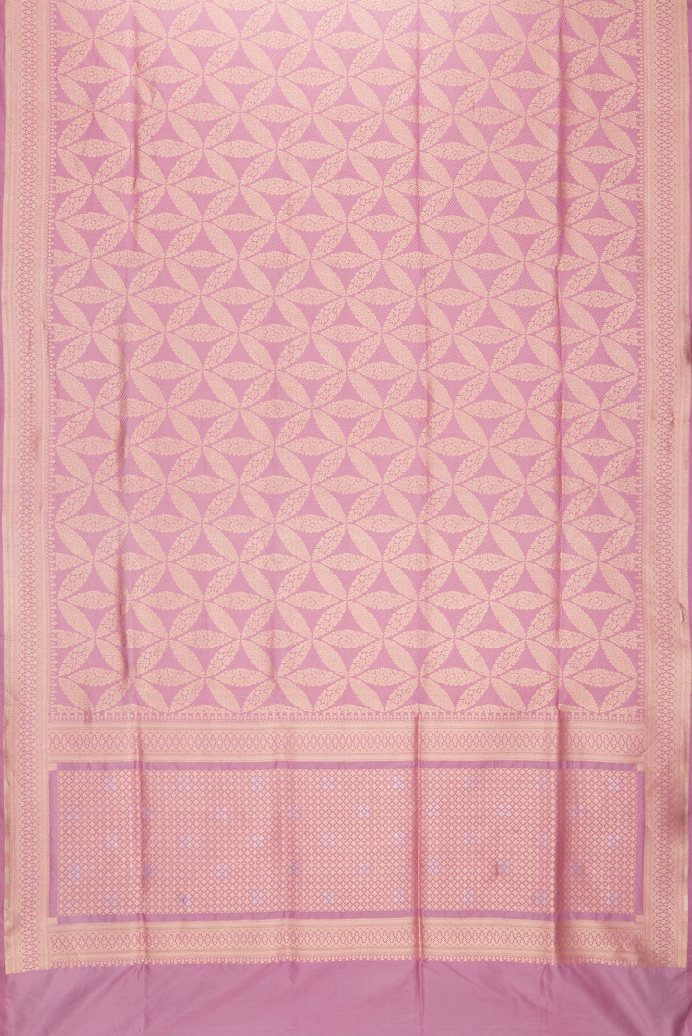 Rose pink Banarasi Silk Saree - Image 6