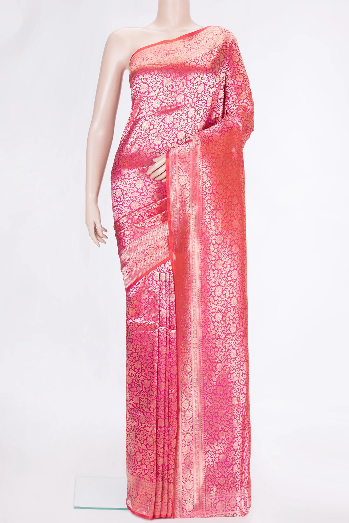 Pink Banarasi Silk Saree