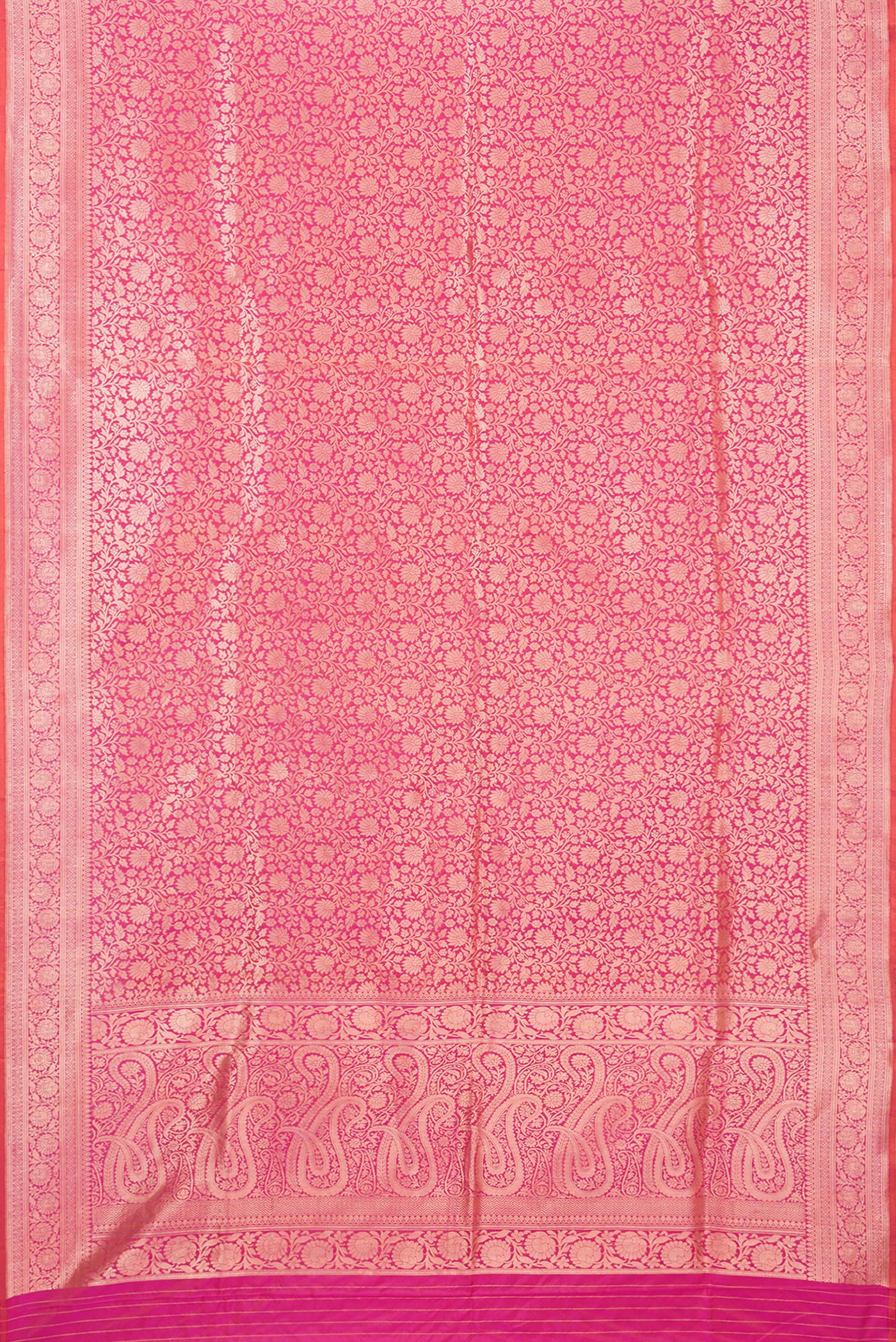 Pink Banarasi Silk Saree - Image 6