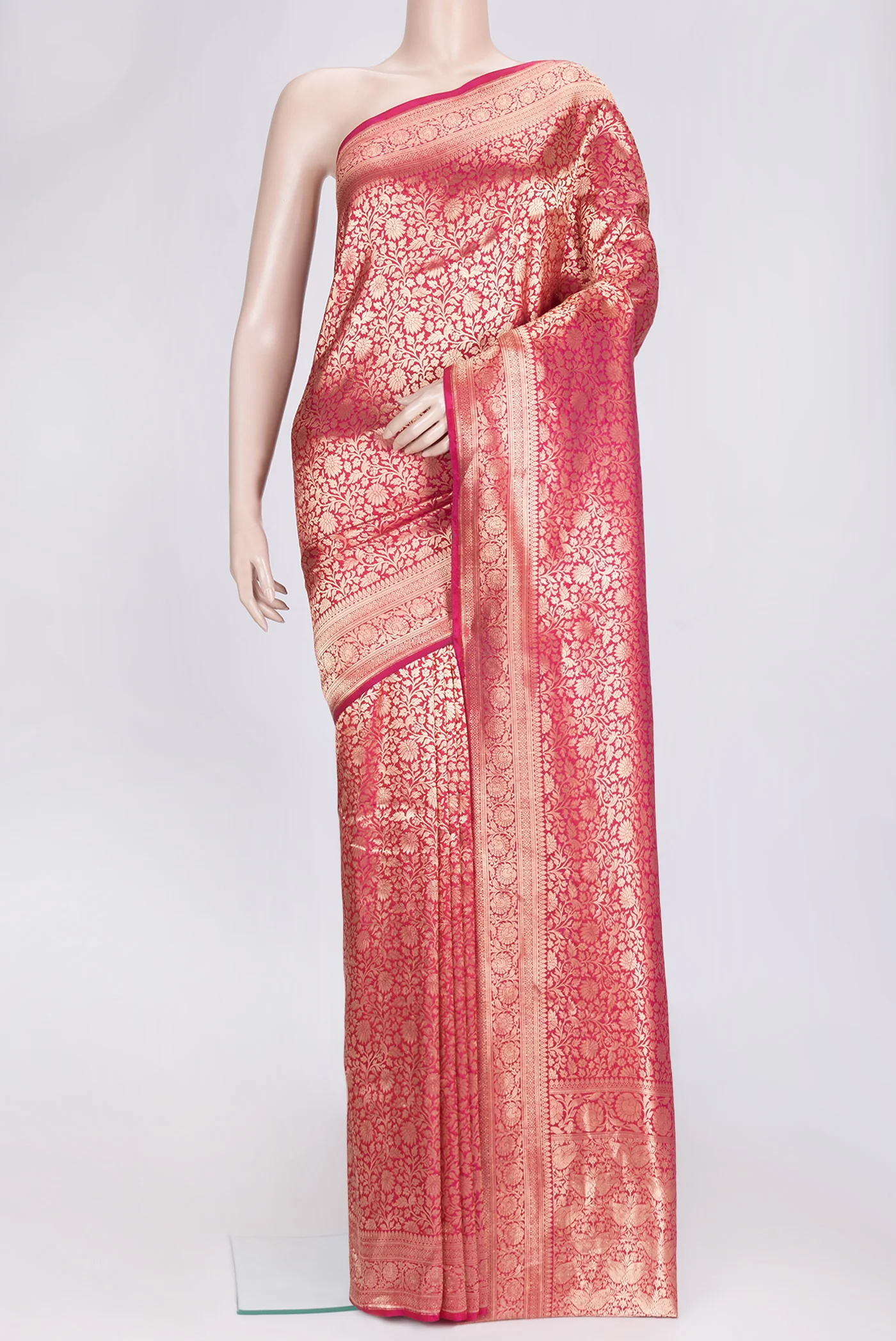Pink Banarasi Silk Saree