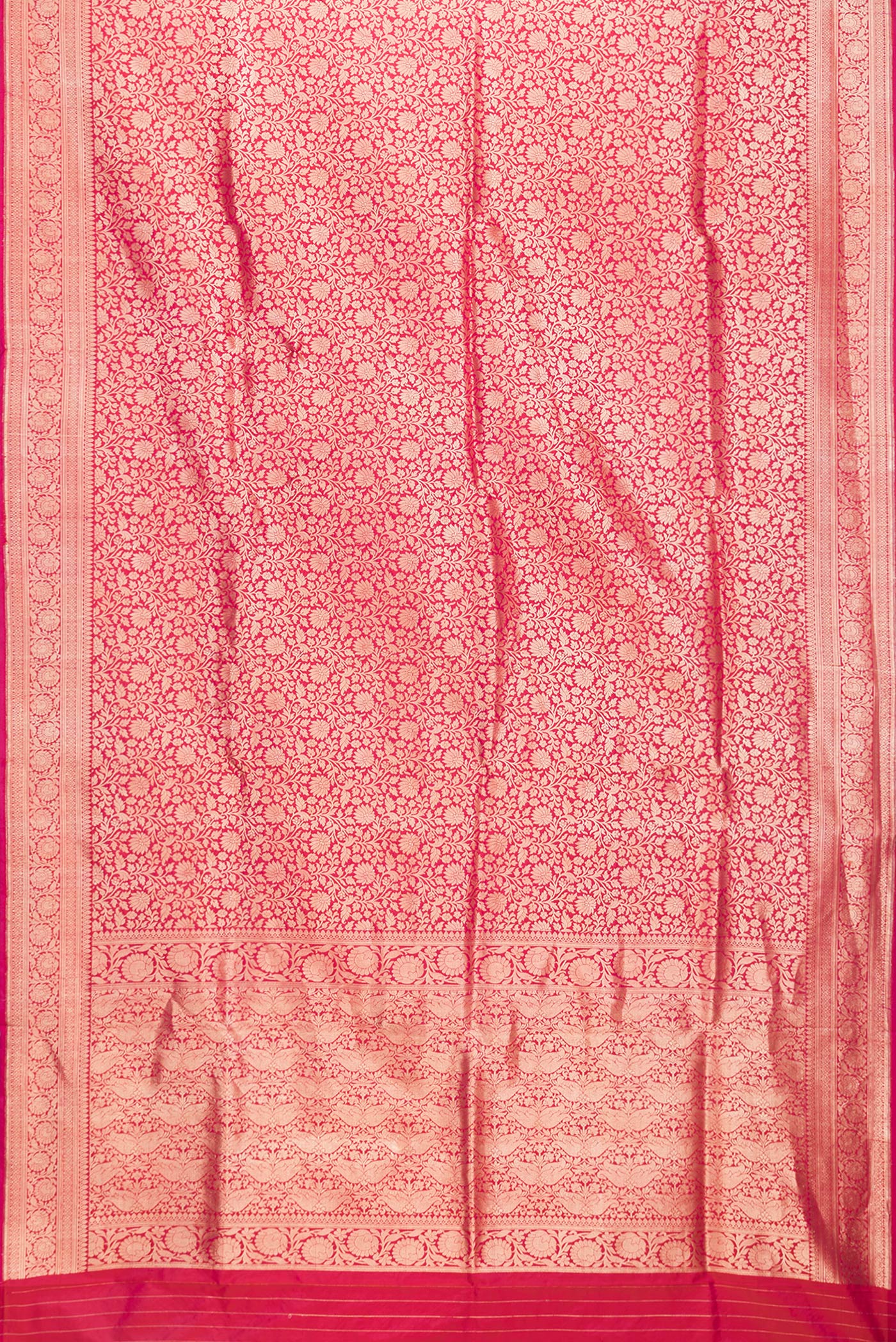 Pink Banarasi Silk Saree - Image 6