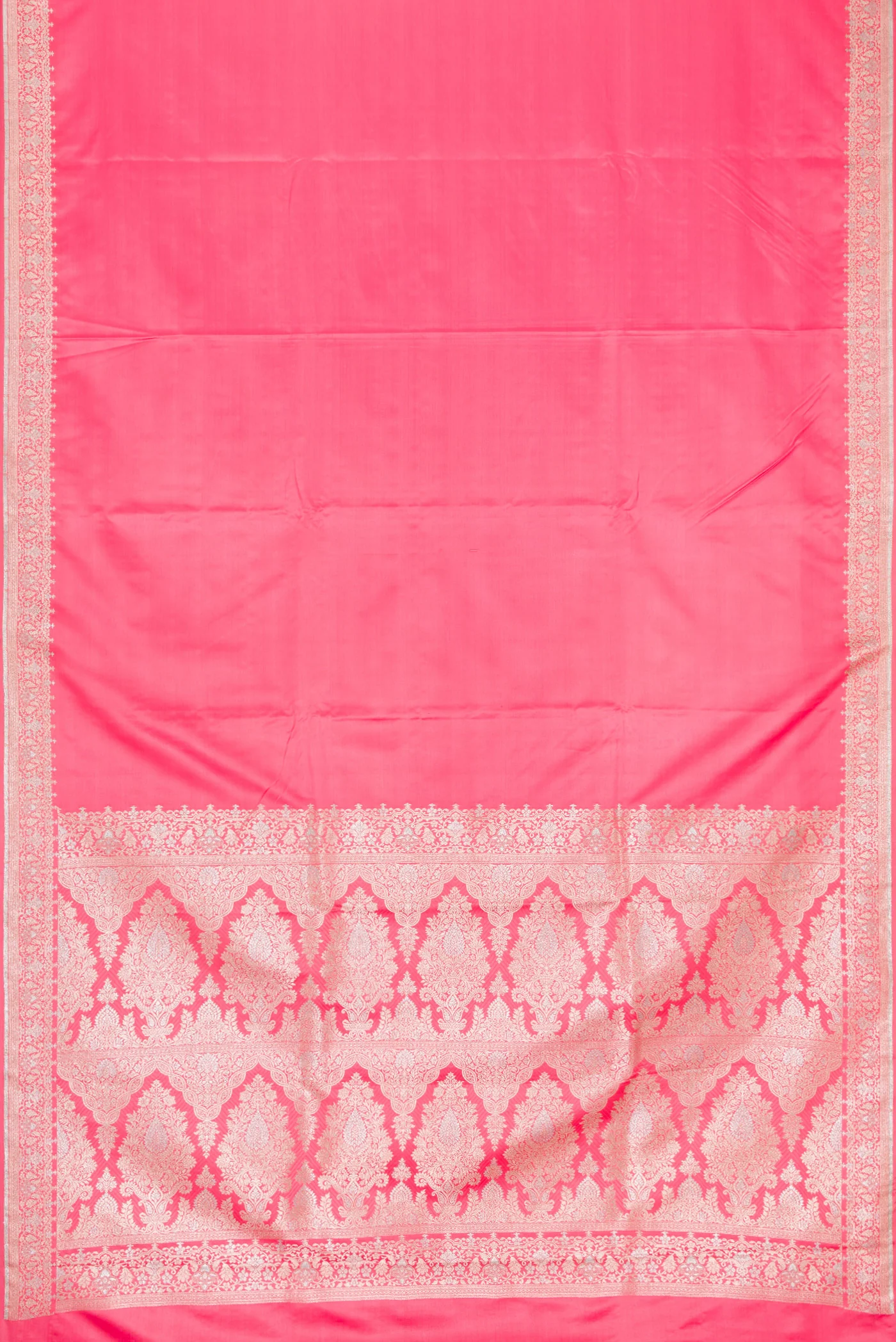 Pink Banarasi Silk Saree - Image 6