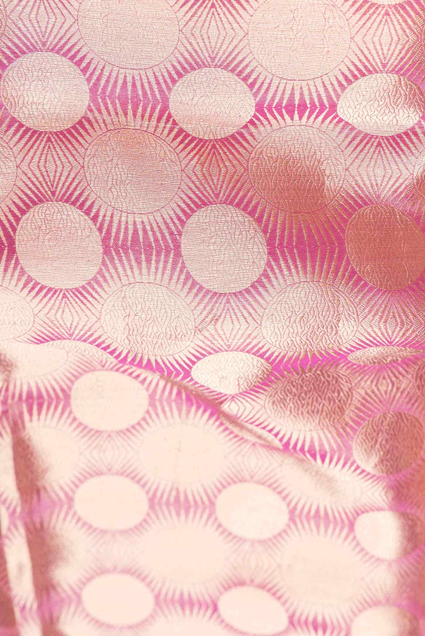Pink Dual Tone Banarasi Silk Saree - Image 2