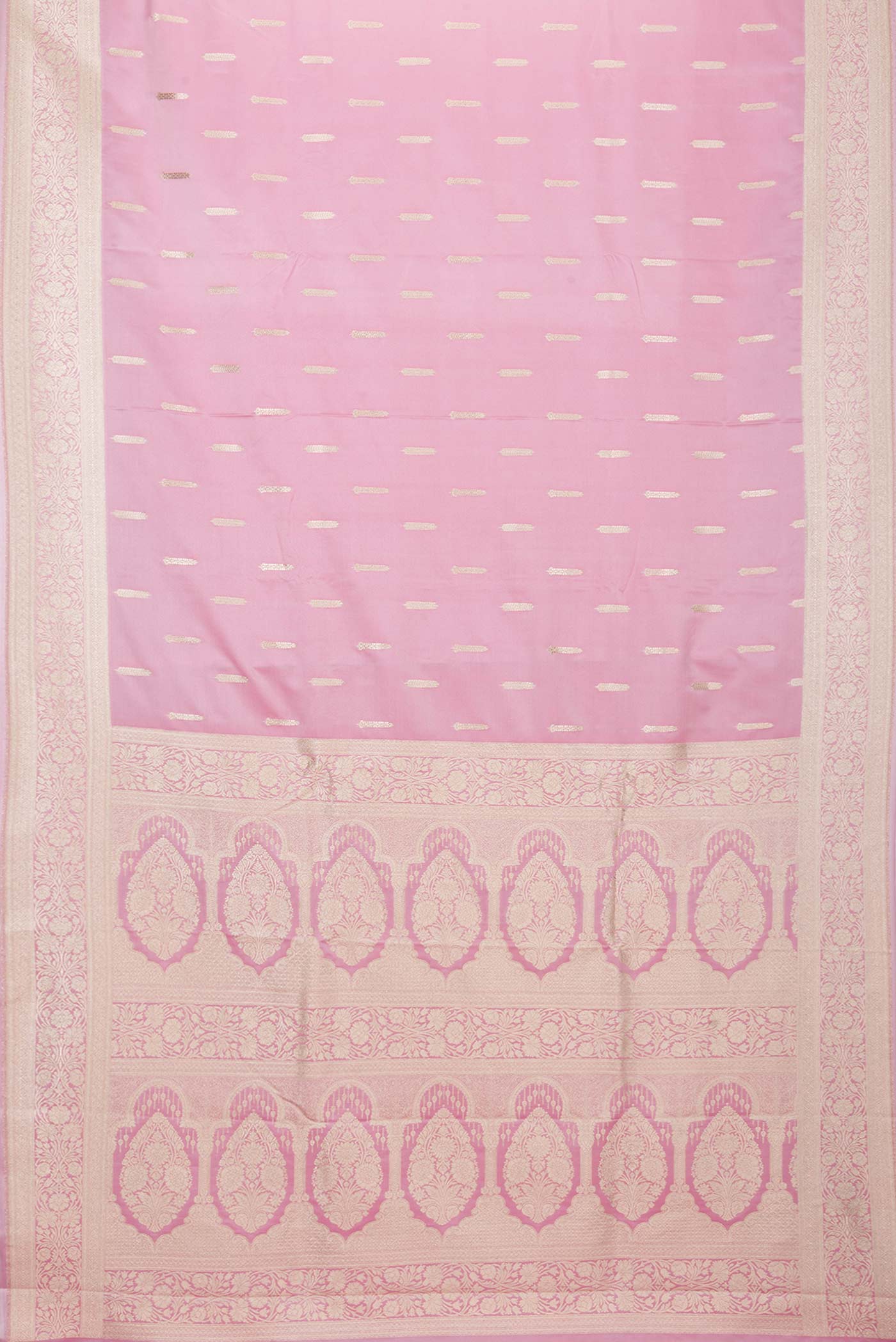 Pink Dual Tone Blended Banarasi Silk Saree - Image 3