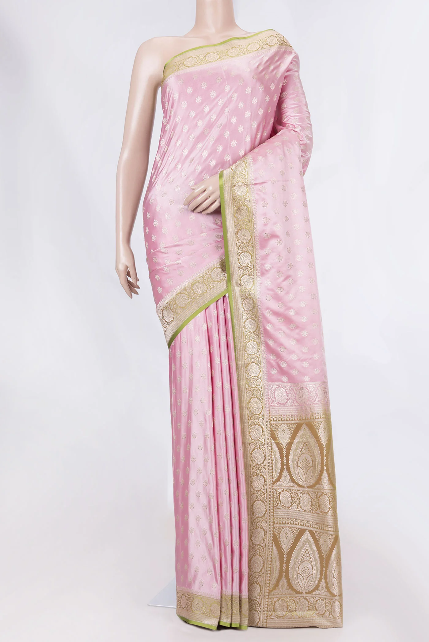 Pink Dual Tone Blended Banarasi Silk Saree