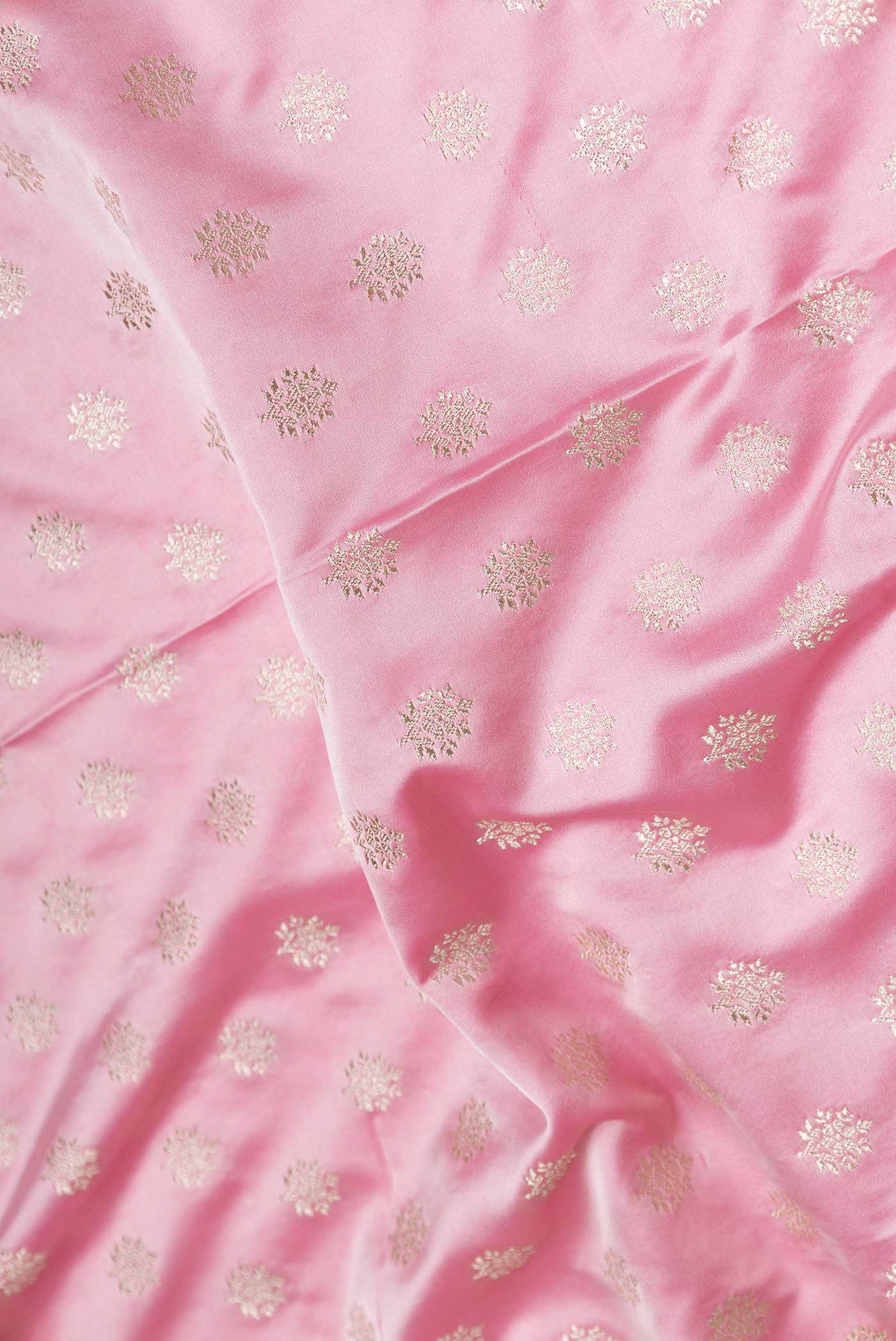 Pink Dual Tone Blended Banarasi Silk Saree - Image 2