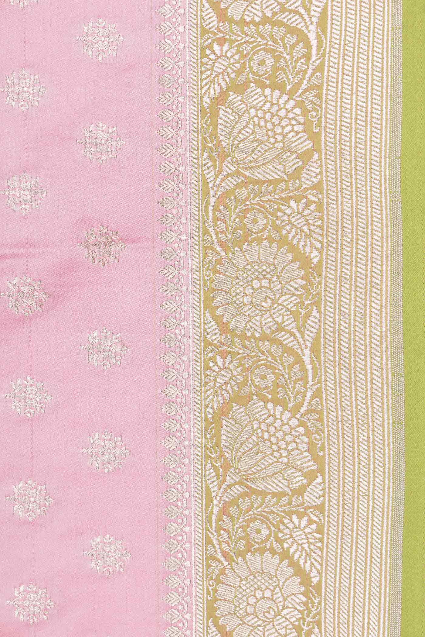 Pink Dual Tone Blended Banarasi Silk Saree - Image 3