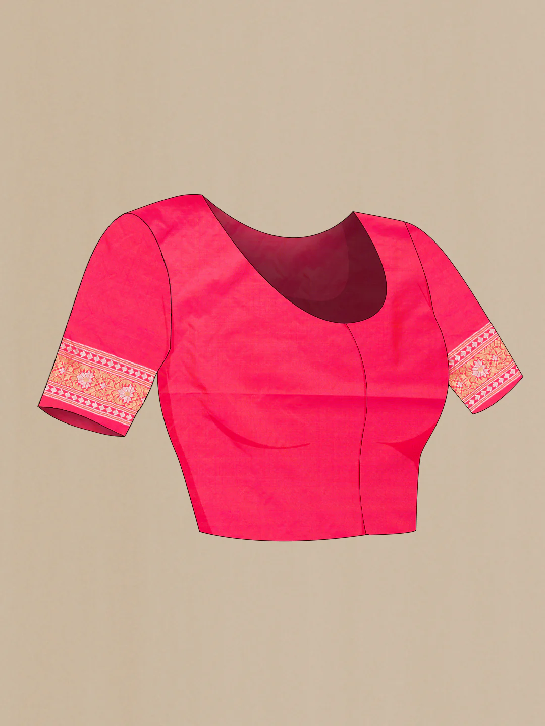 Pink Dual Tone Blended Banarasi Silk Saree - Image 2
