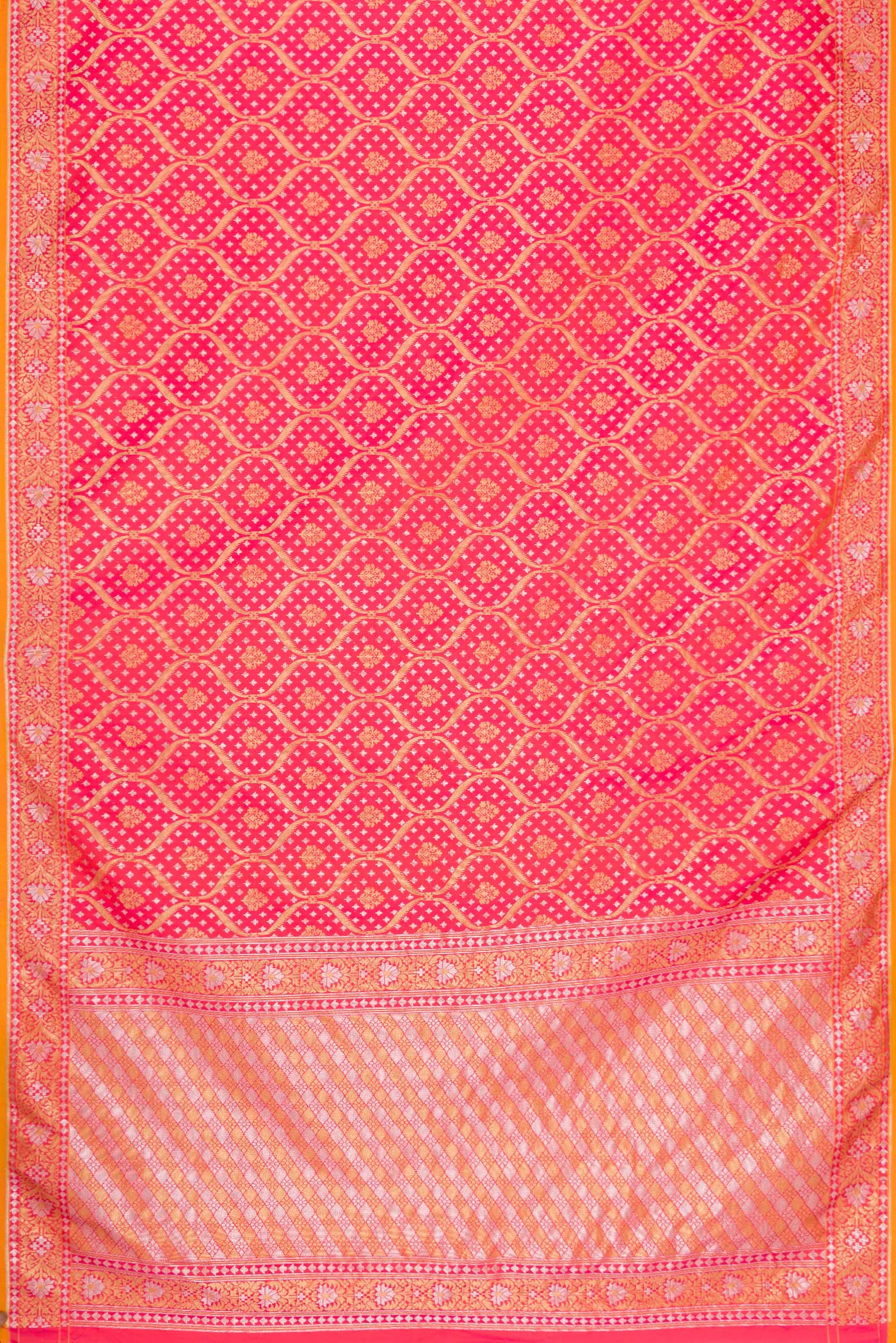 Pink Dual Tone Blended Banarasi Silk Saree - Image 3