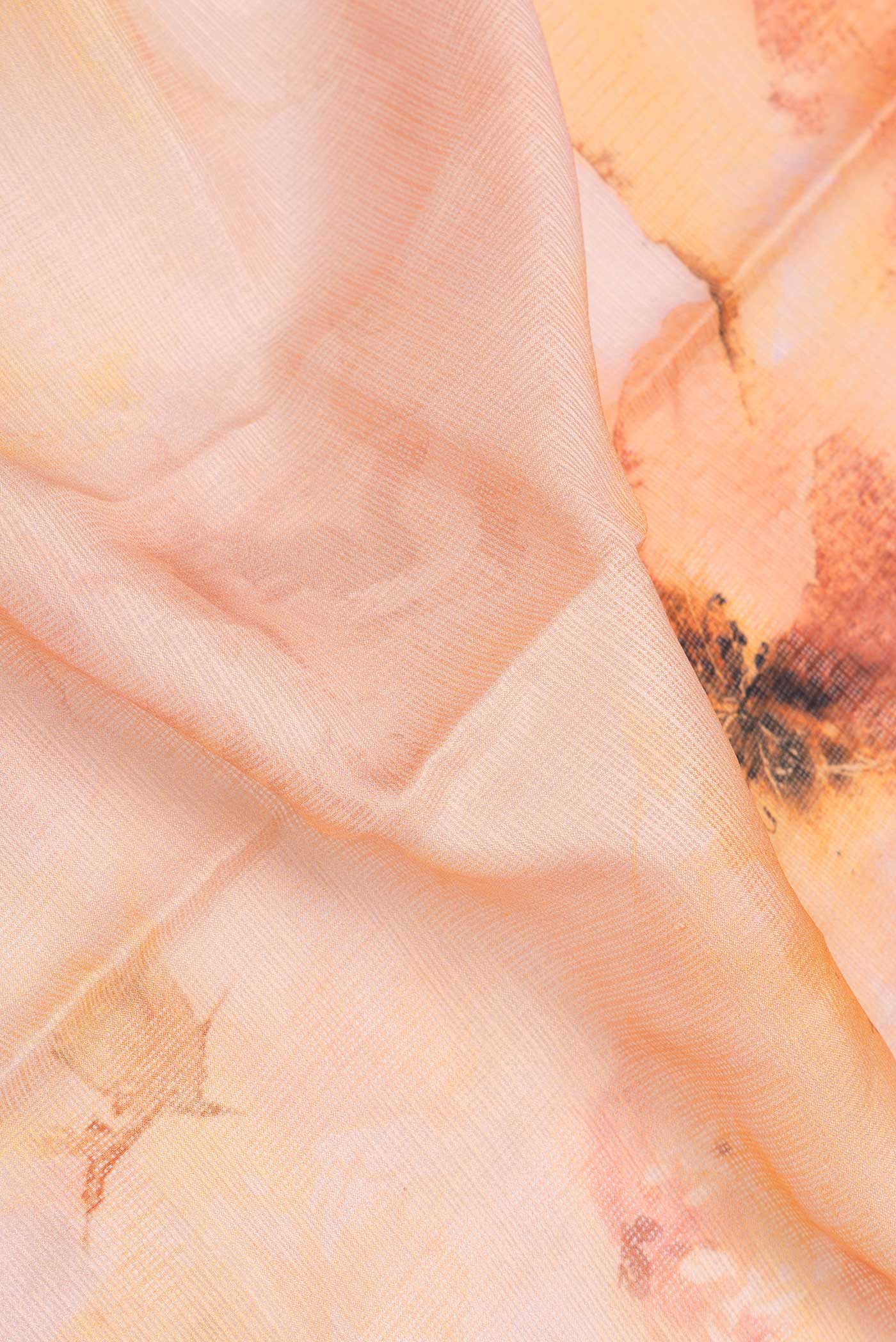 Peach Kota Silk Saree - Image 2