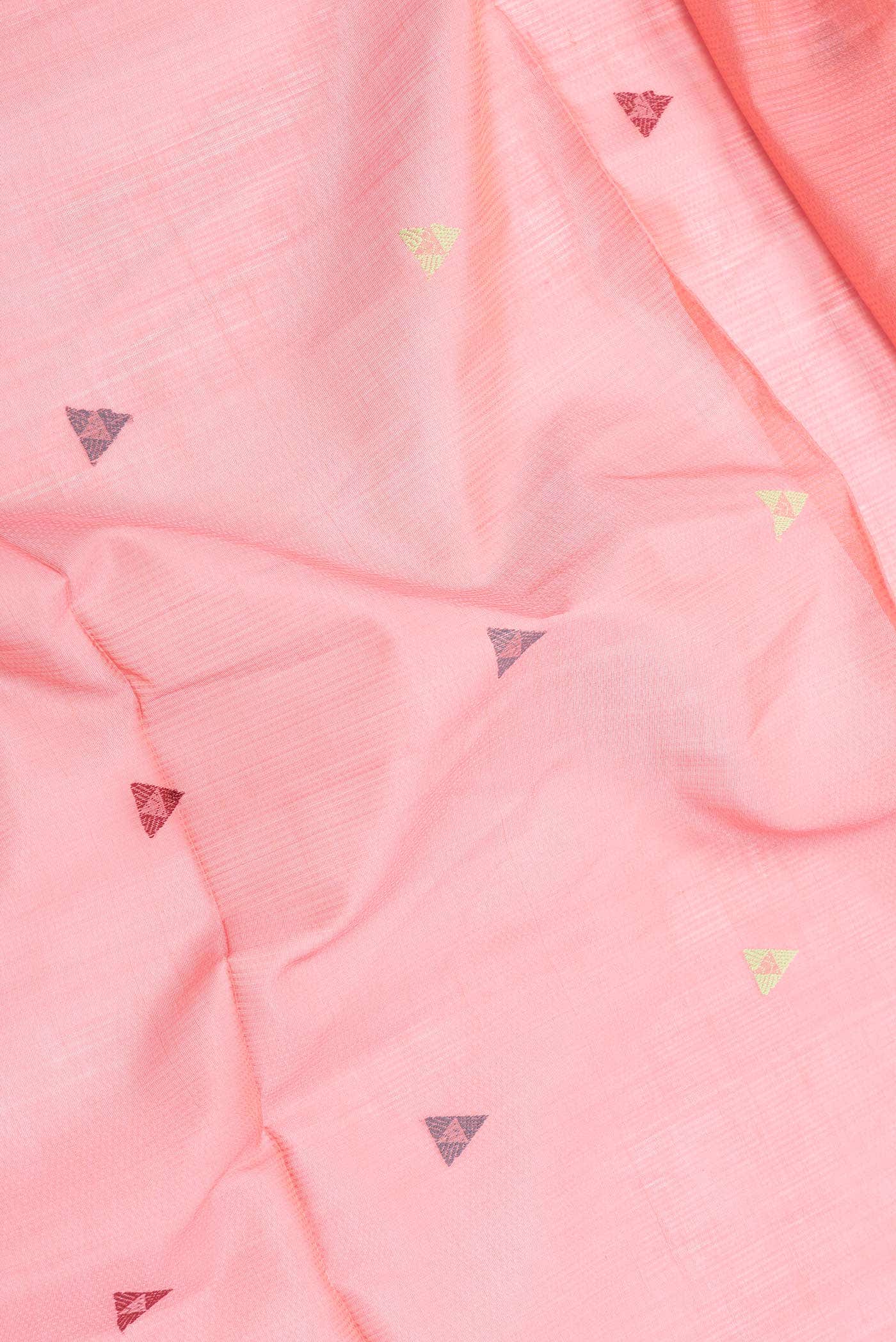 Pink Dual Tone Chanderi Silk Saree - Image 3
