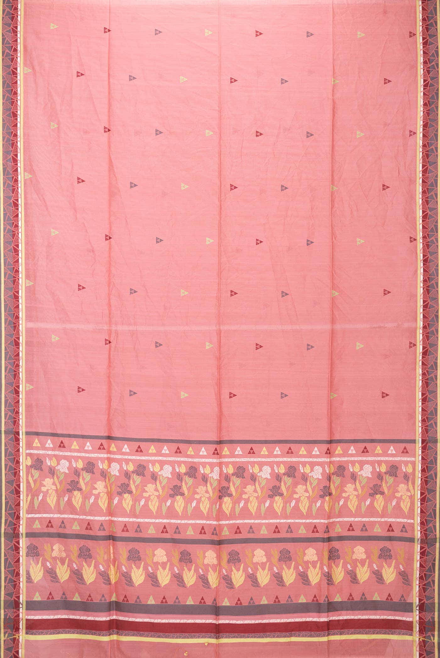 Pink Dual Tone Chanderi Silk Saree - Image 4