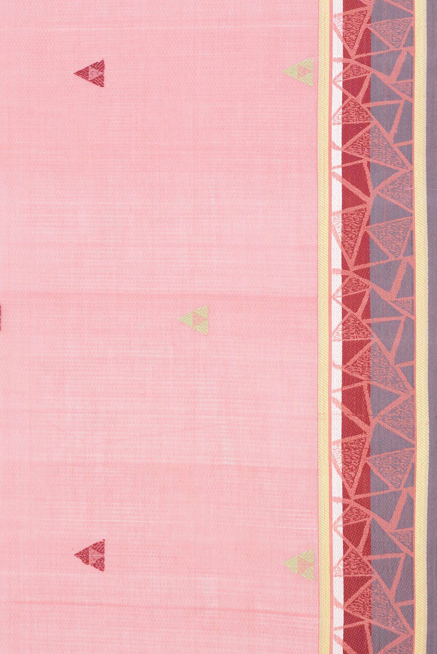 Pink Dual Tone Chanderi Silk Saree - Image 5