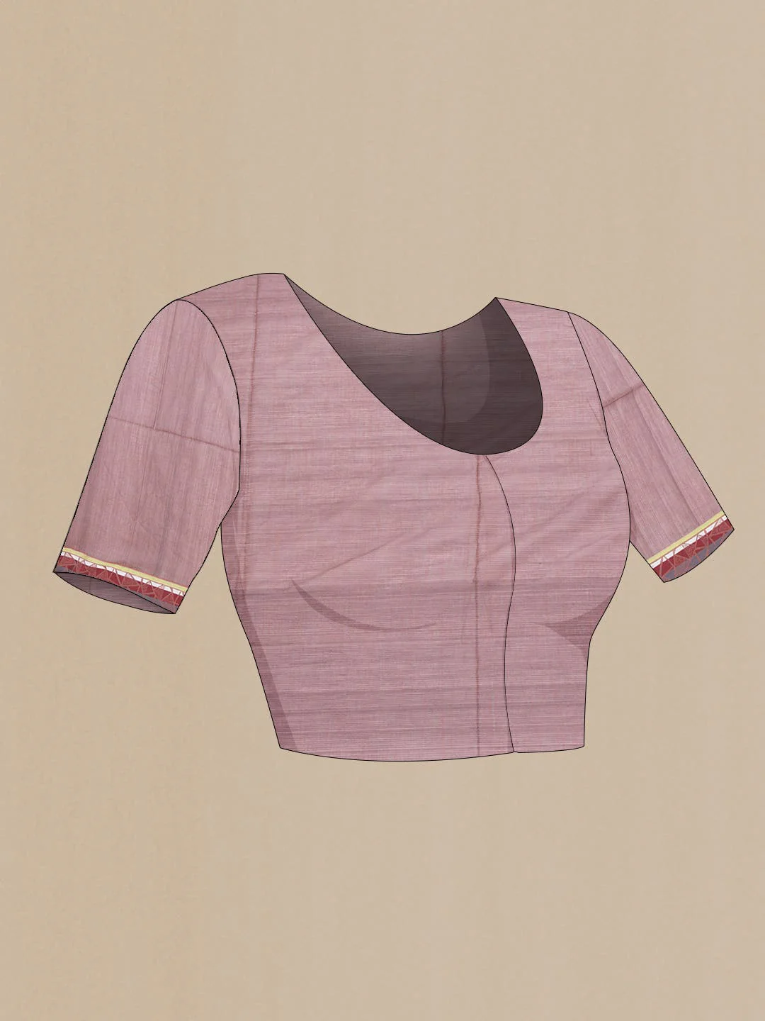 Pink Dual Tone Chanderi Silk Saree - Image 6