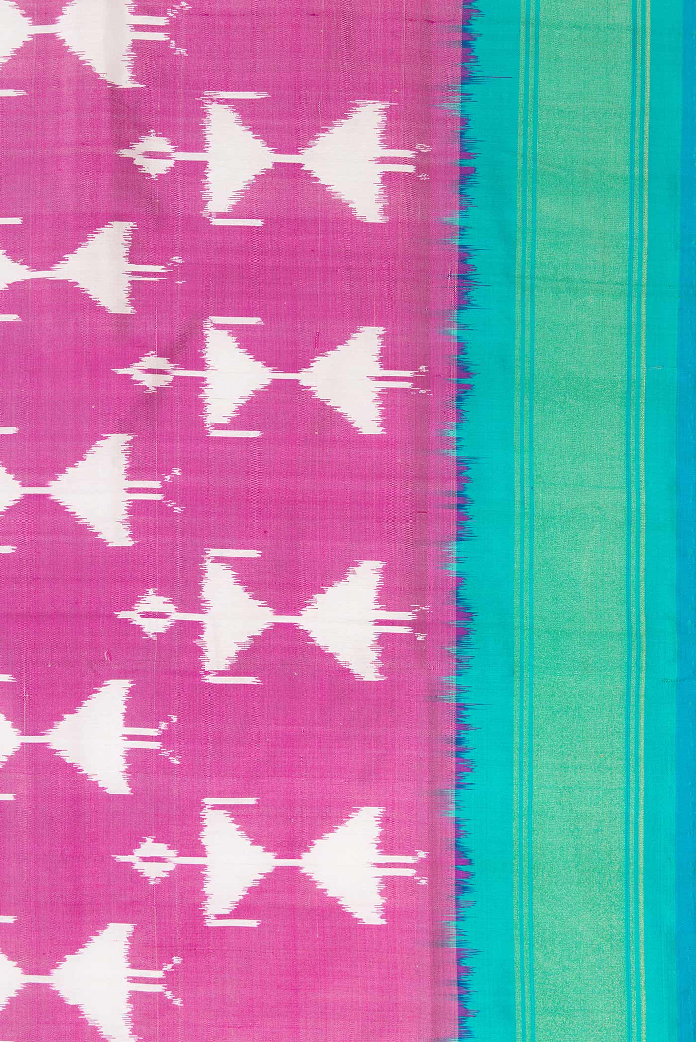 Pink Pochampally Silk Saree - Image 3