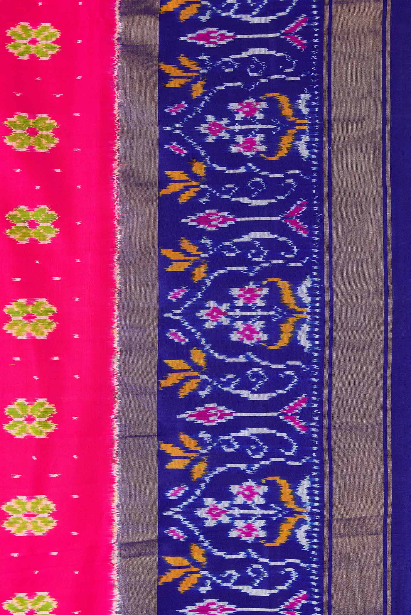 Pink Pochampally Silk Saree - Image 3