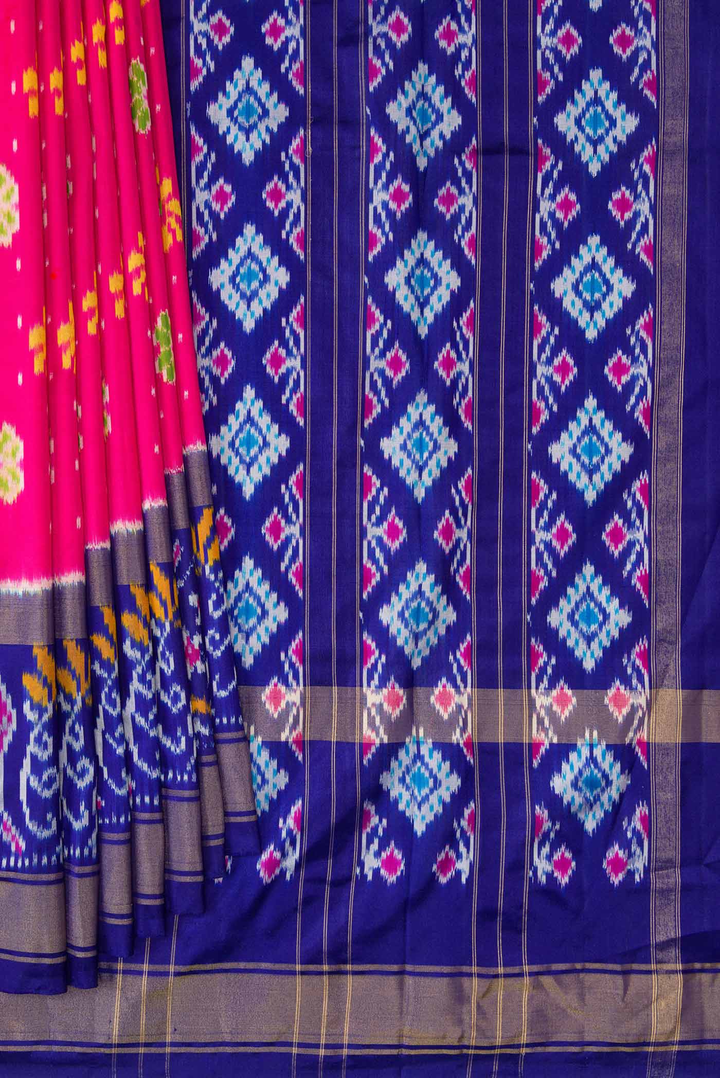 Pink Pochampally Silk Saree - Image 4