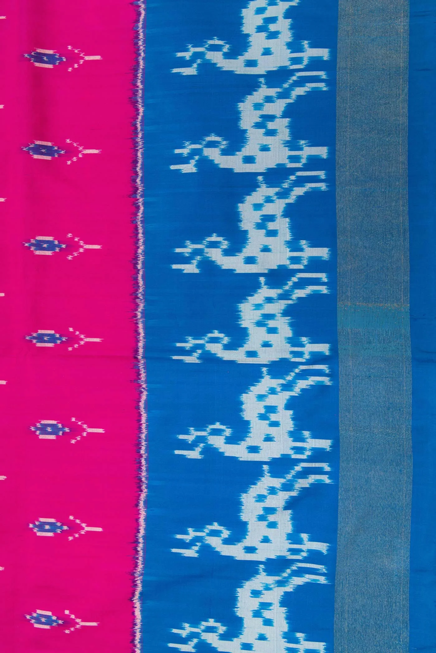Pink Pochampally Silk Saree - Image 3