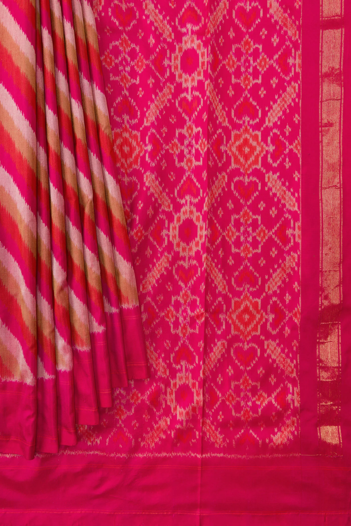 Pink Pochampally Silk Saree - Image 4