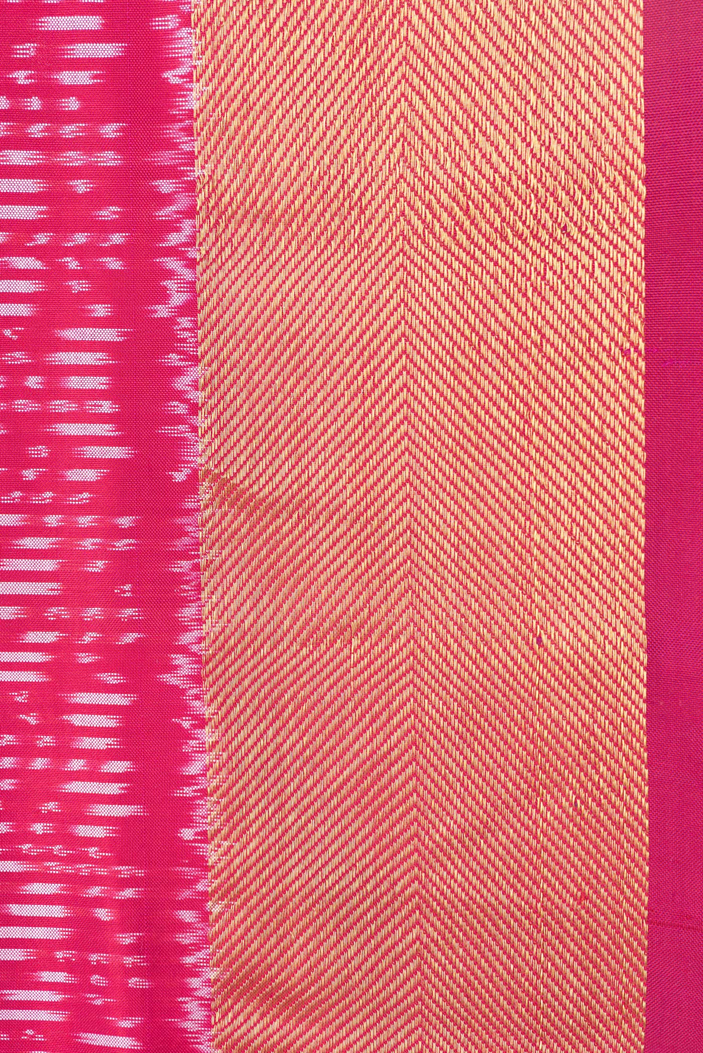 Pink Pochampally Silk Saree - Image 3