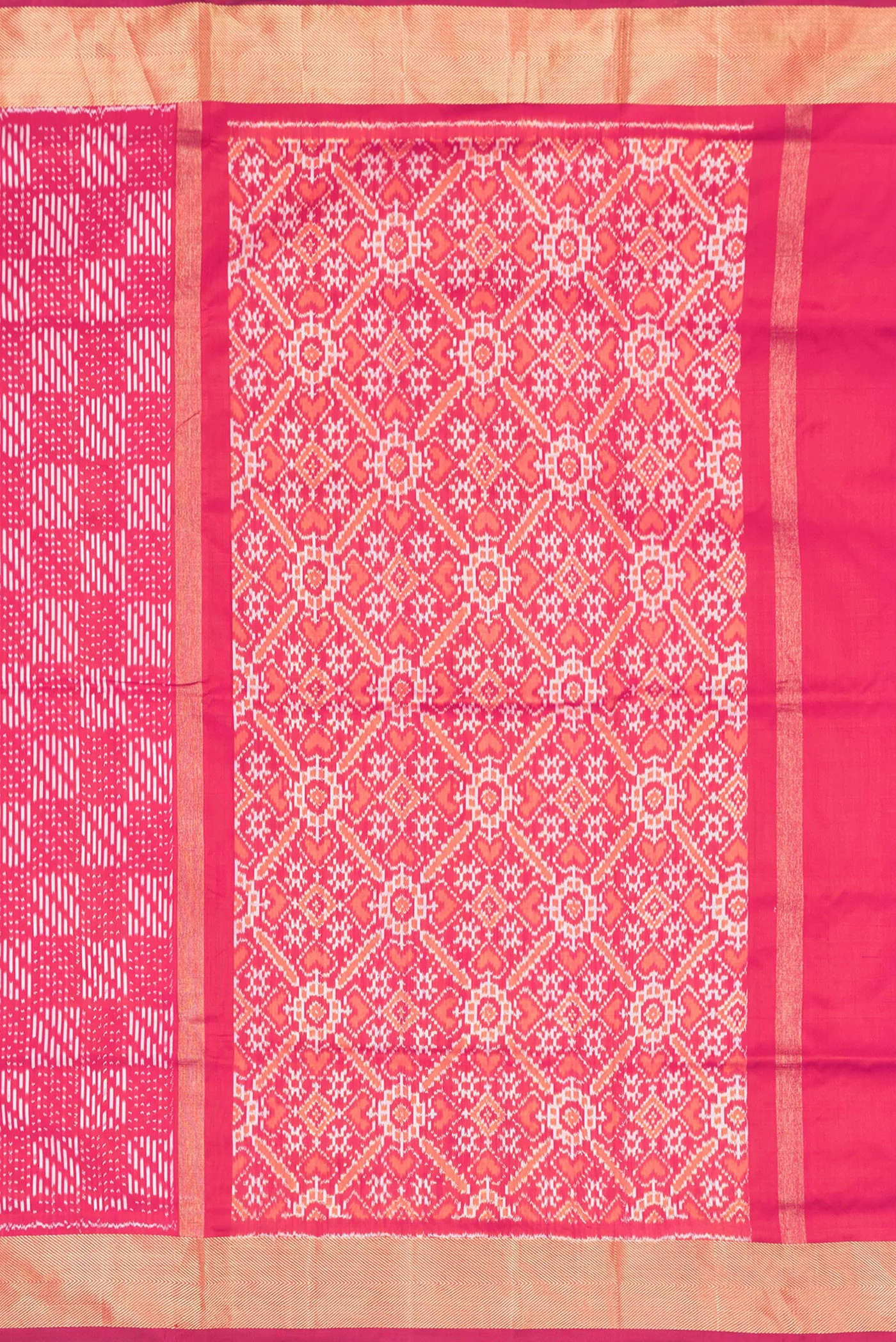 Pink Pochampally Silk Saree - Image 7