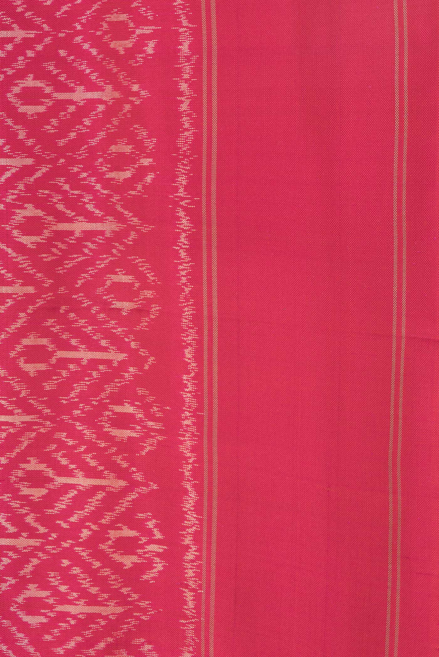 Pink Pochampally Silk Saree - Image 3