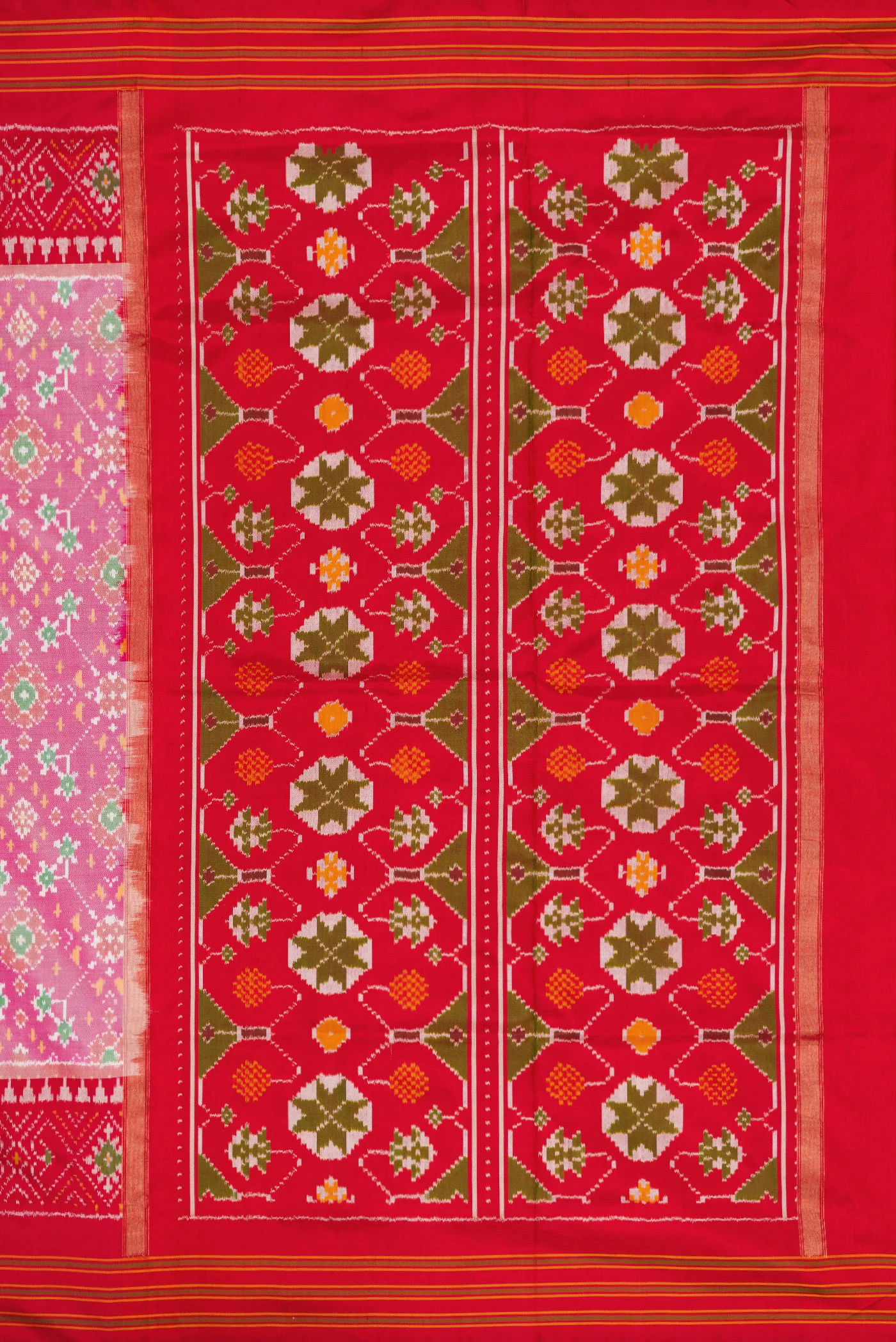 Pink Pochampally Silk Saree - Image 7