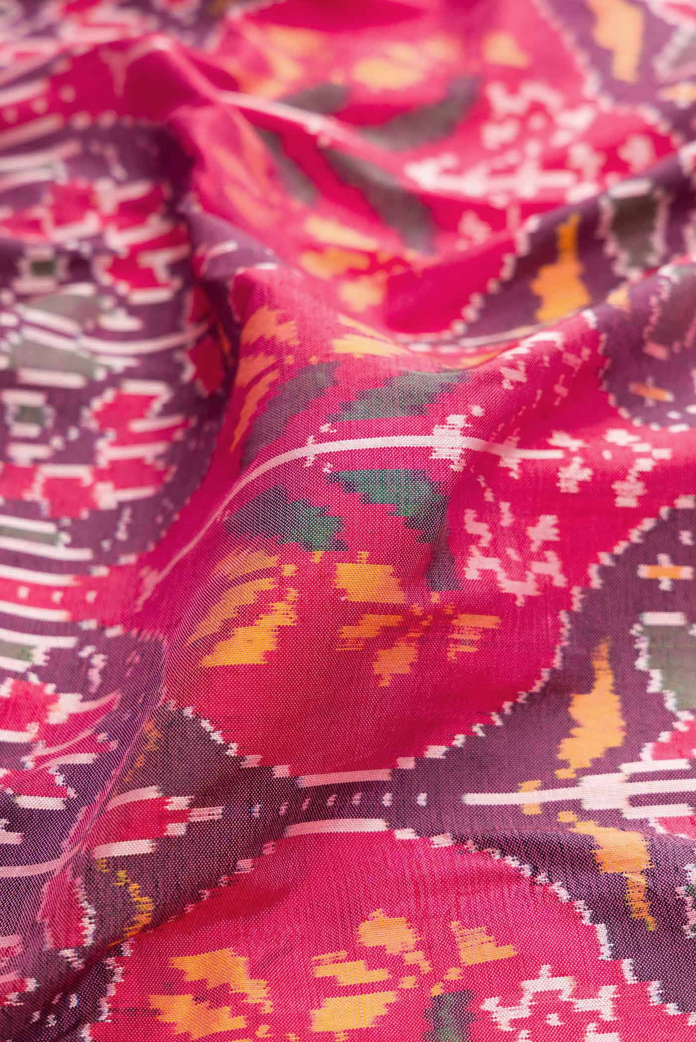 Purple Pochampally Silk Saree - Image 2