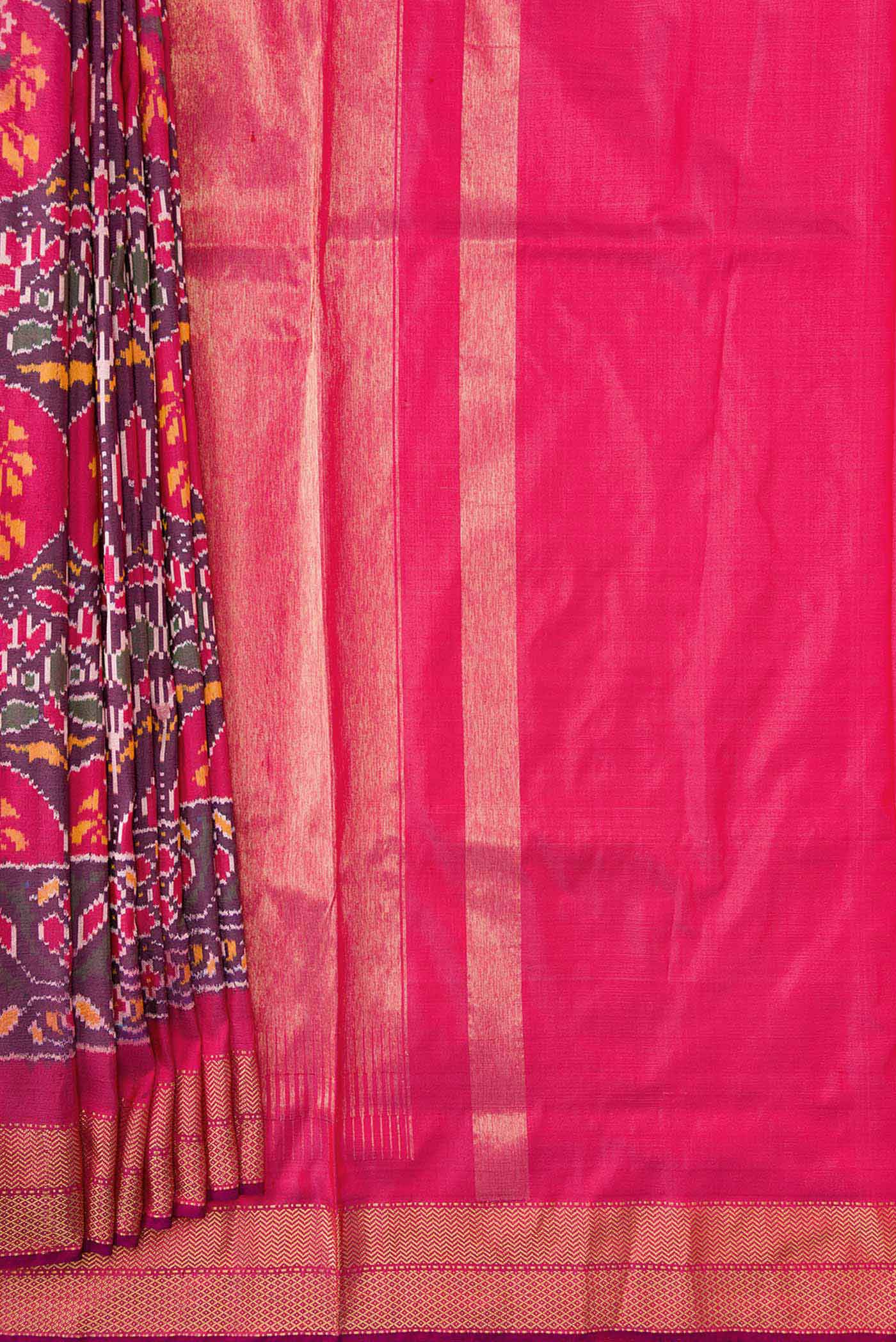 Purple Pochampally Silk Saree - Image 4