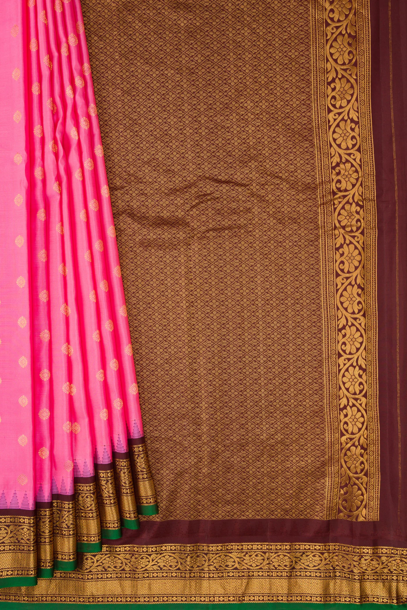 Pink Gadwal Silk Saree - Image 4
