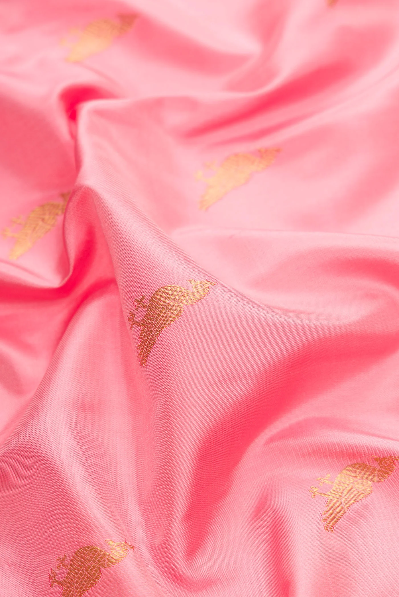Rose pink Gadwal Silk Saree - Image 2