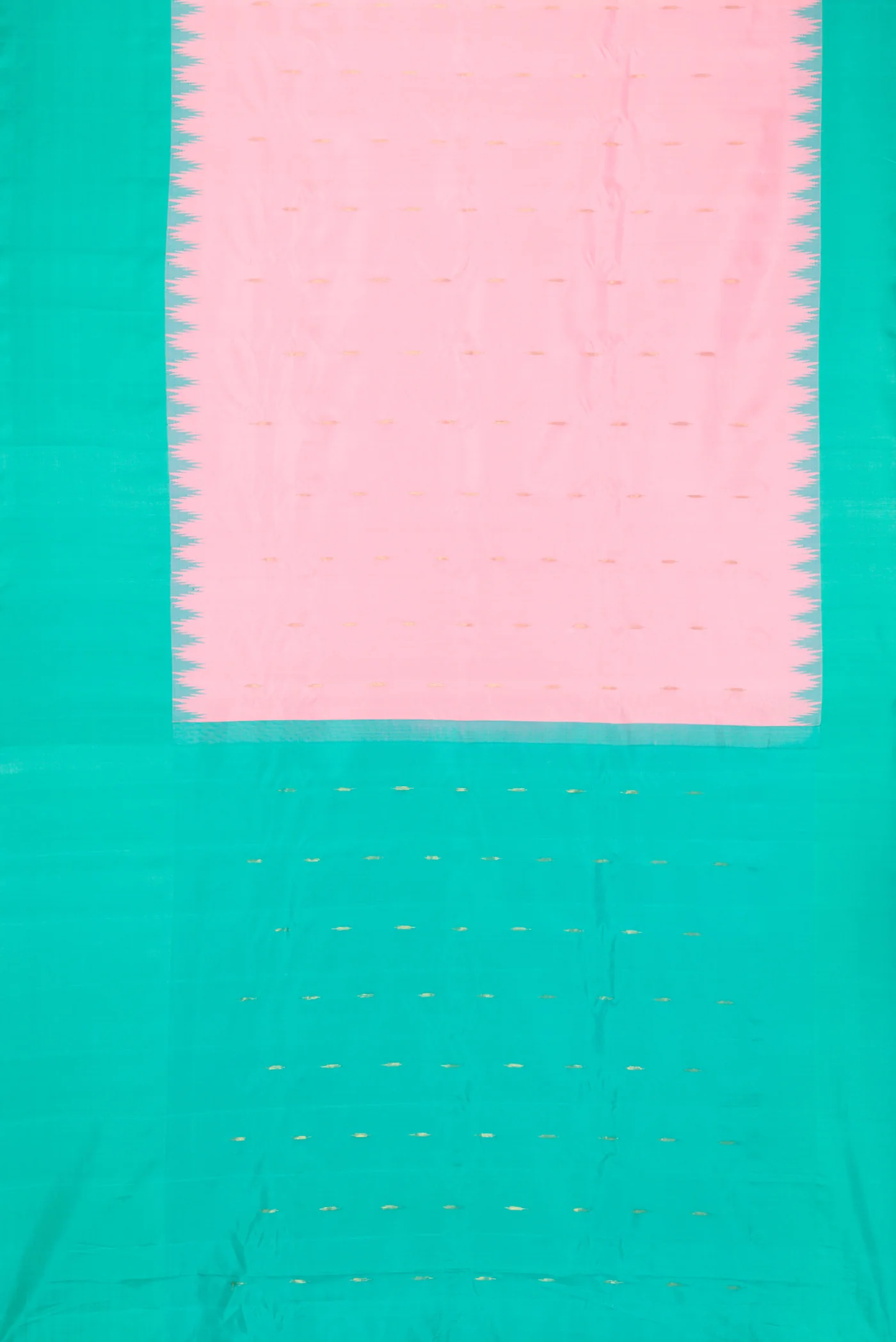 Rose pink Gadwal Silk Saree - Image 6
