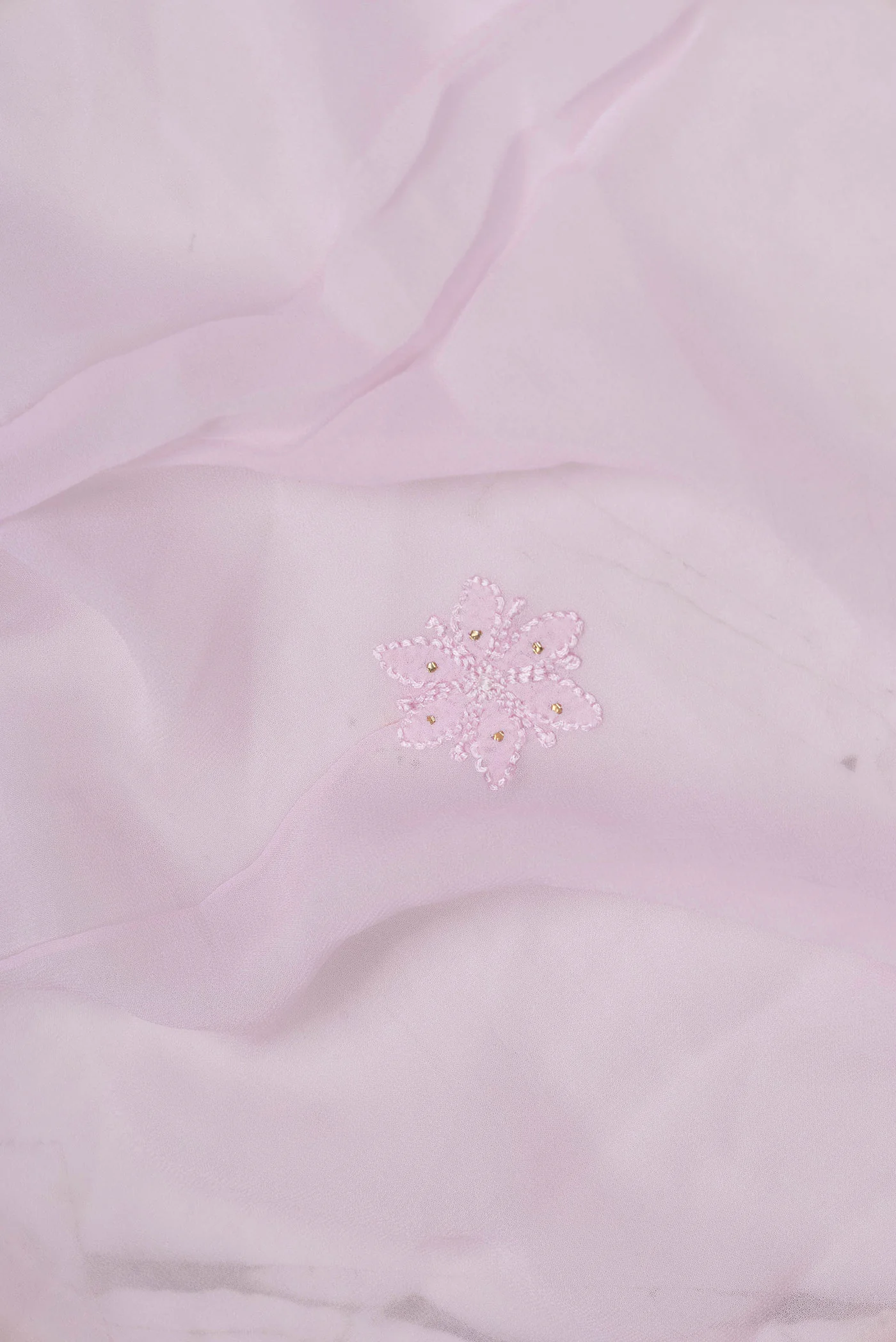 Pink Dual Tone Georgette Saree - Image 2