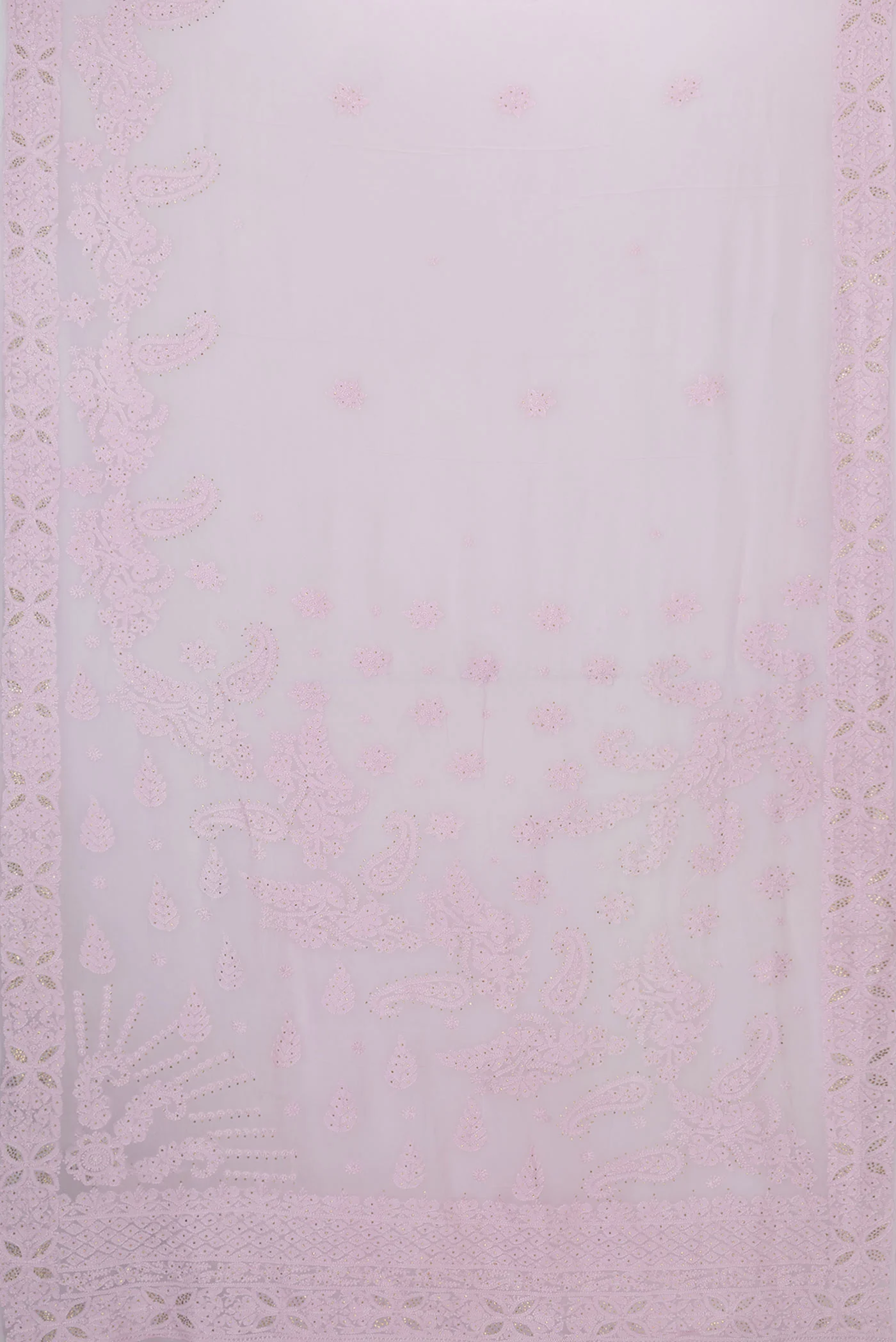 Pink Dual Tone Georgette Saree - Image 6