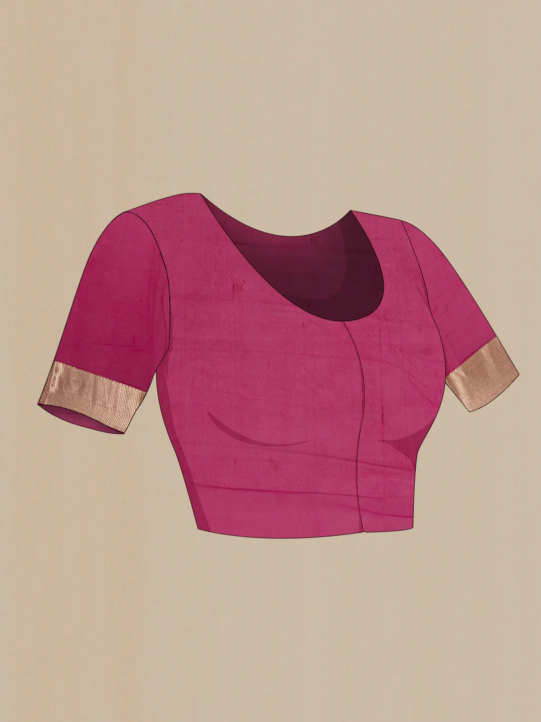 Pink Dual Tone Georgette Saree - Image 4