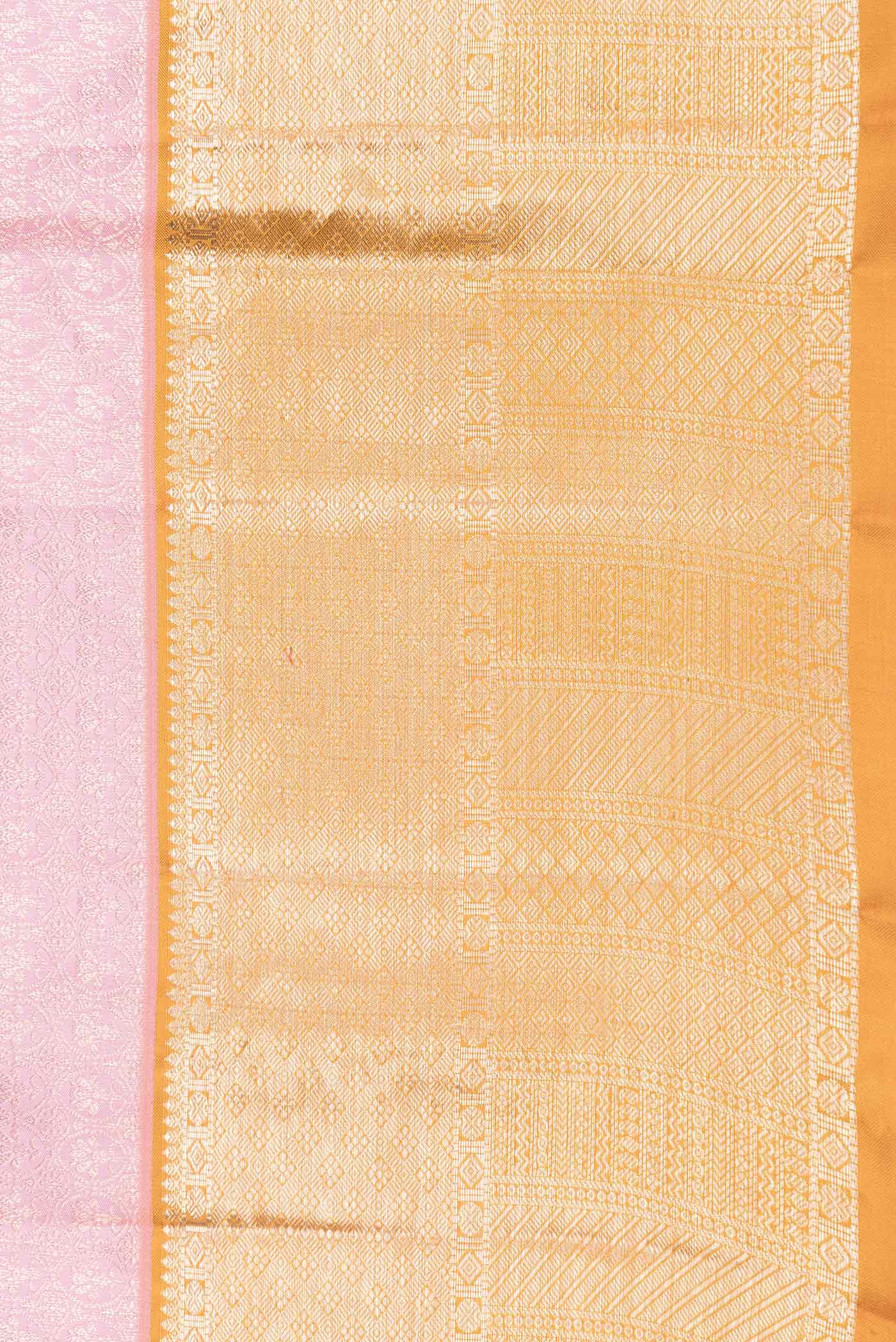 Pink Dual Tone Kanchipuram Saree - Image 3