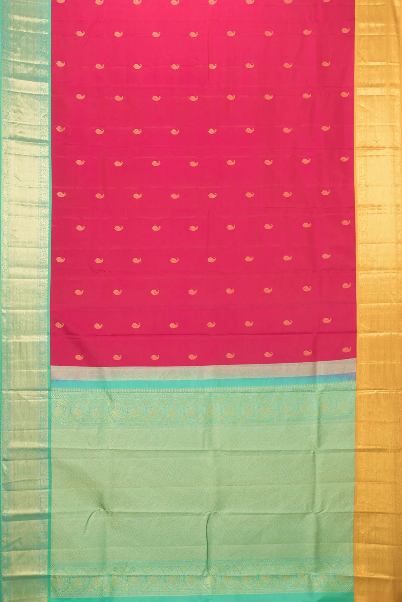 Pink Dual Tone Kanchipuram Saree - Image 6