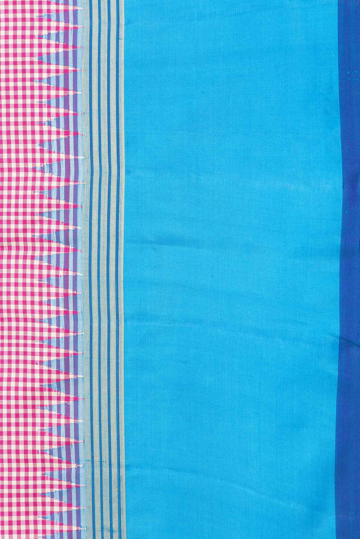 Pink Dual Tone Kanchipuram Saree - Image 3
