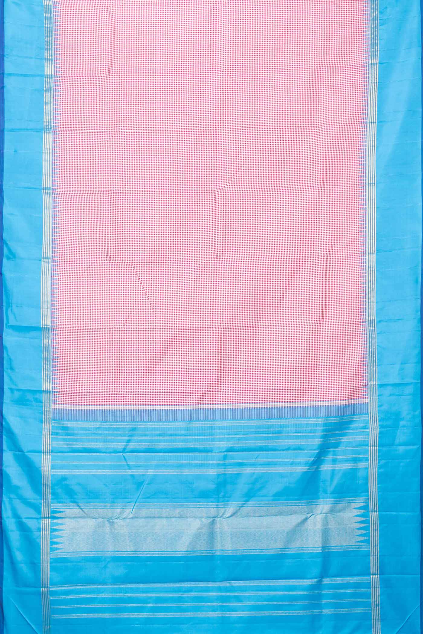 Pink Dual Tone Kanchipuram Saree - Image 6