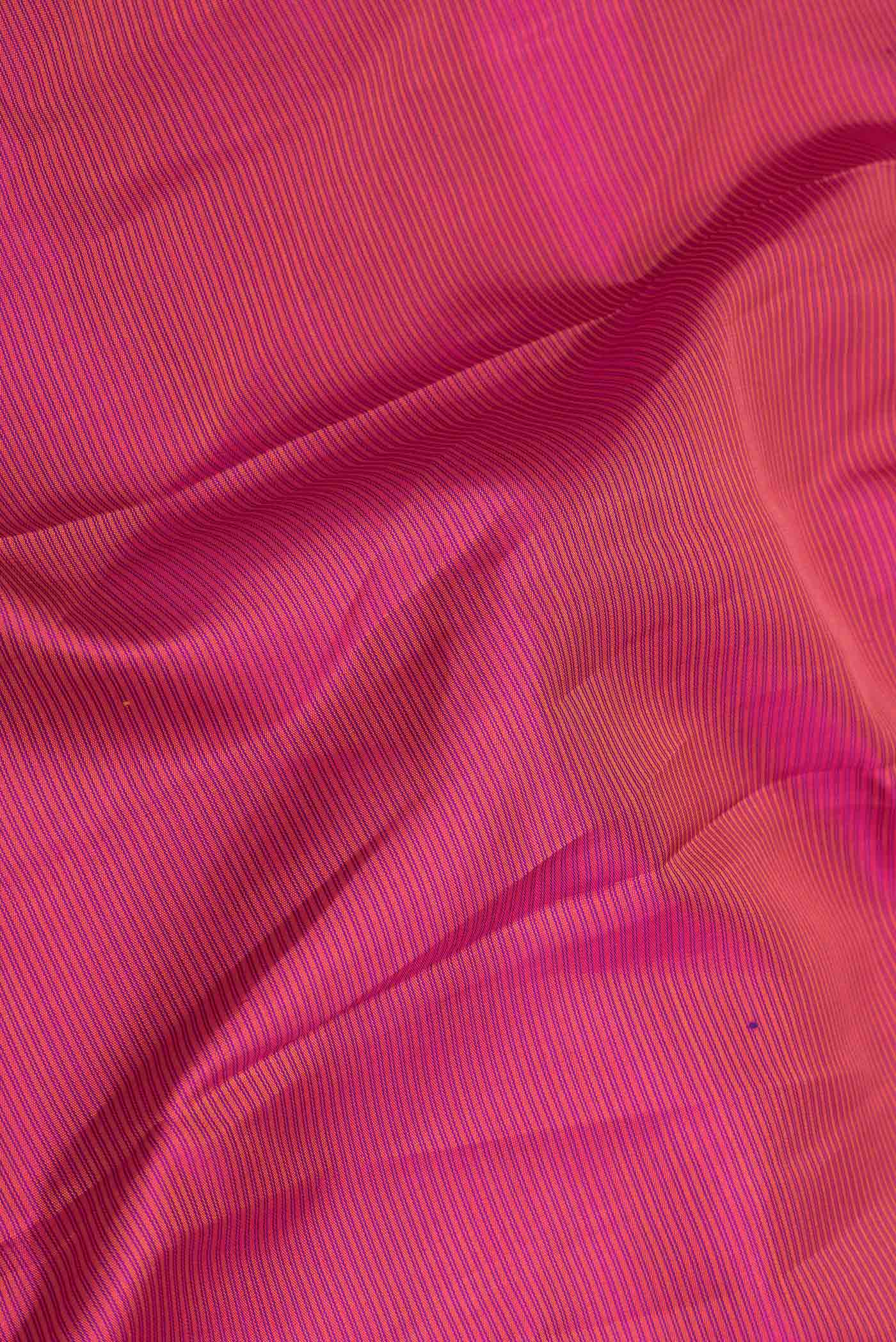 Pink Dual Tone Kanjivaram Saree - Image 2