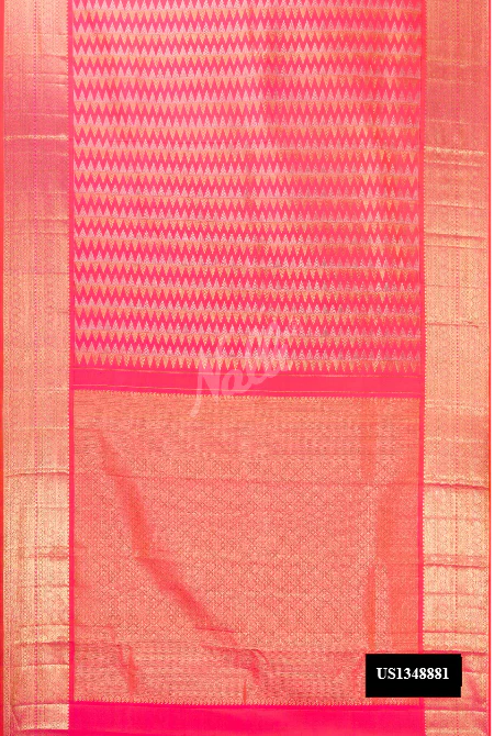 Pink Dual Tone Kanchipuram Silk Saree